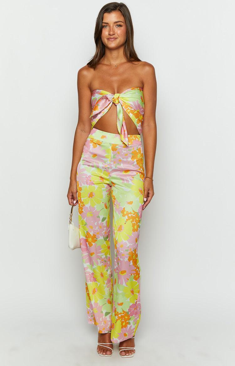 Mykonos Yellow Floral Pants Baby Product Image