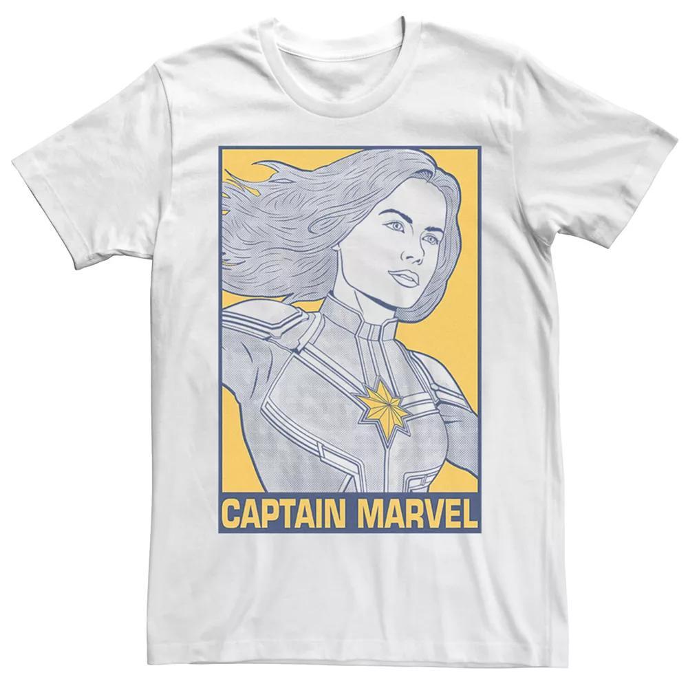 Men's Marvel Avengers Pop Captain Marvel Tee, Size: Medium, White Product Image