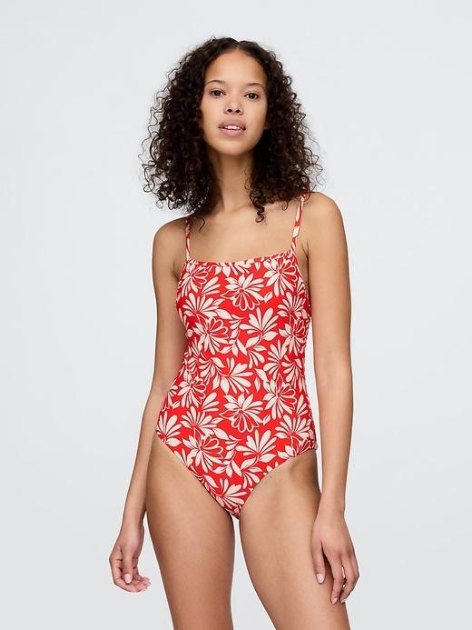 Square-Neck One-Piece Swimsuit Product Image