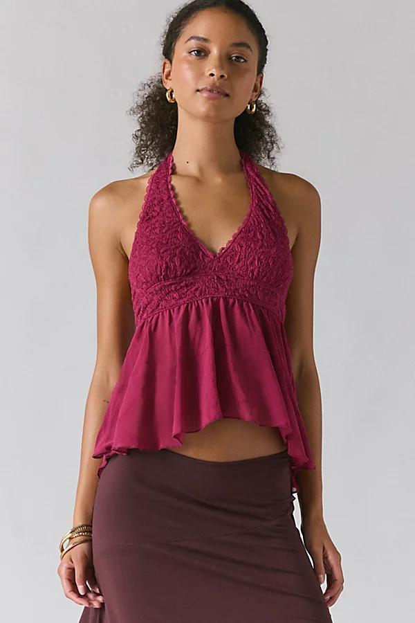 Kimchi Blue Lindsey Tiered Babydoll Halter Top Womens at Urban Outfitters Product Image