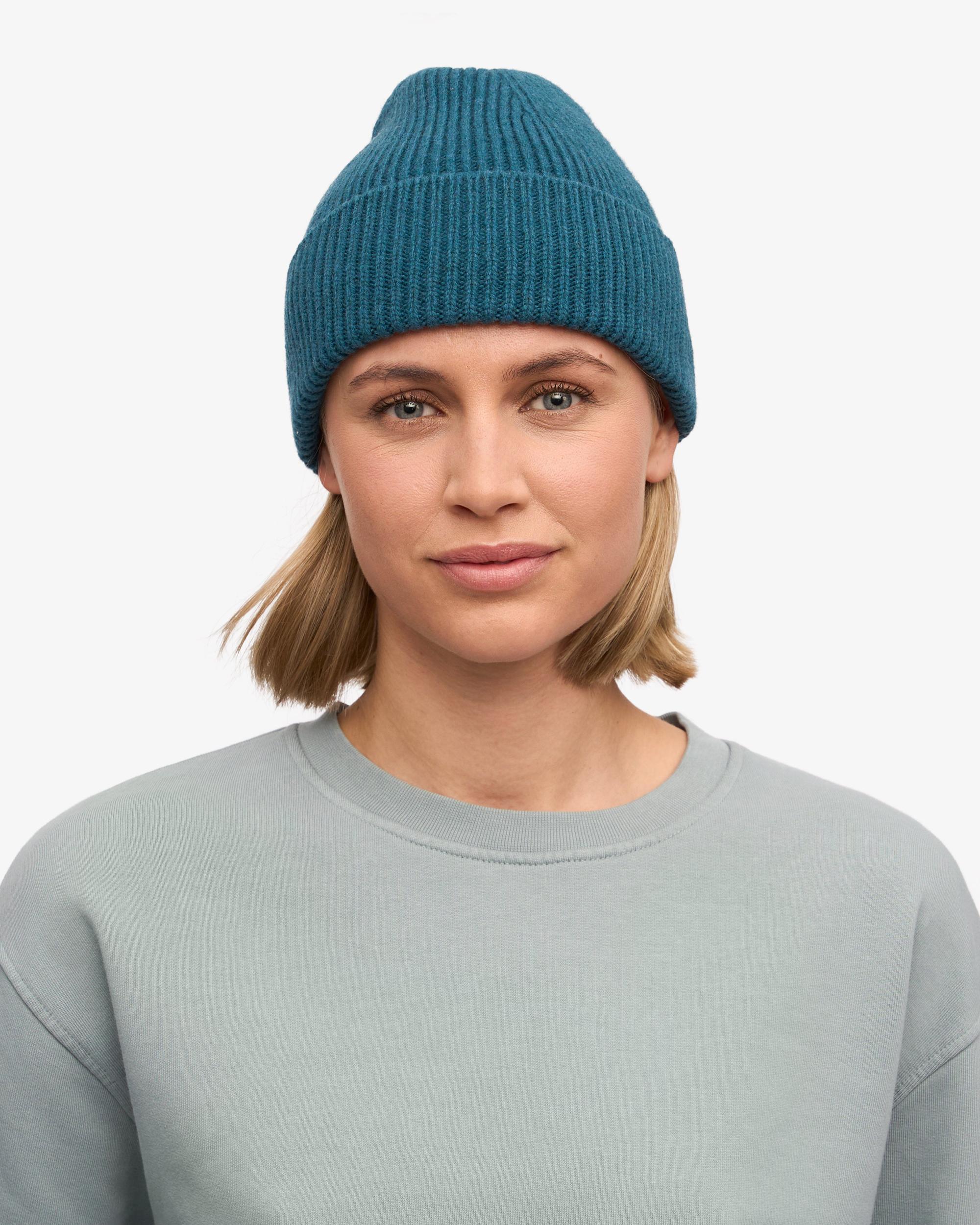 Merino Wool Beanie - Ocean Green Product Image