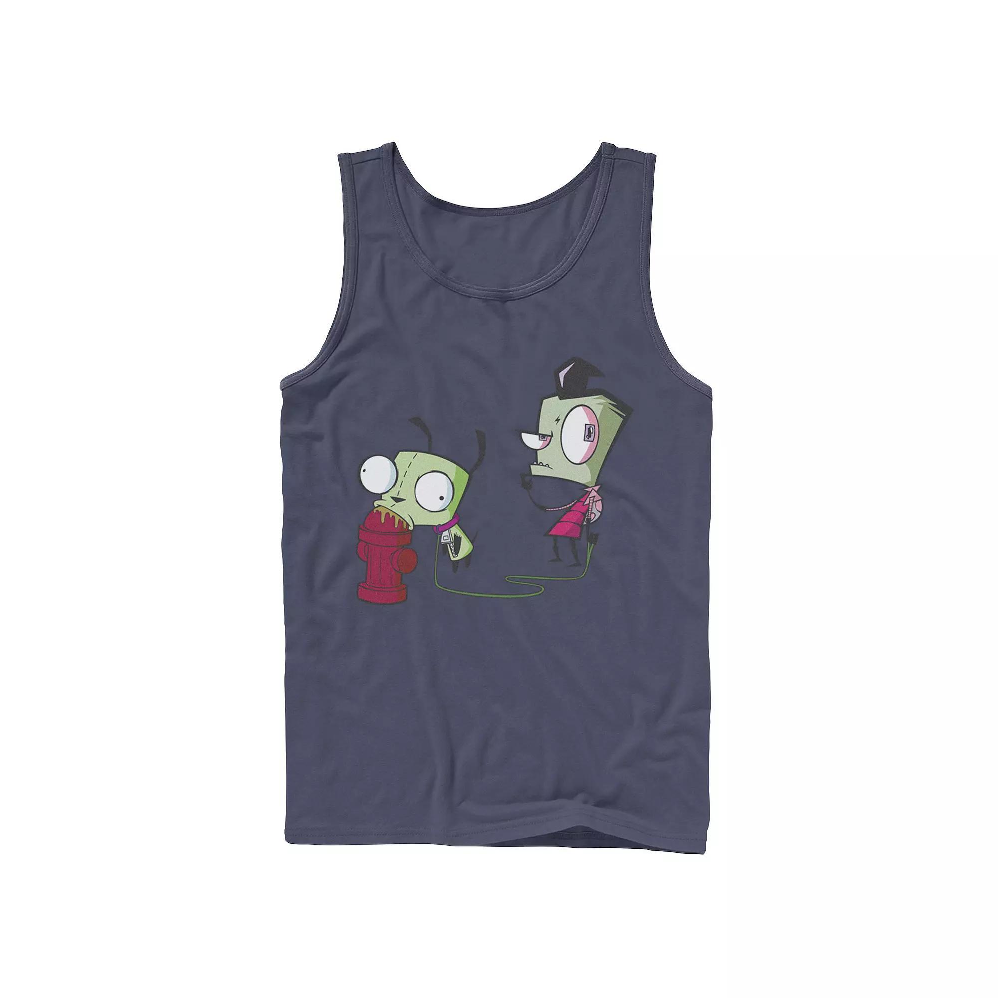 Men's Nickelodeon Invader Zim Walking Gir Fire Hydrant Portrait Graphic Graphic Tank Top,  Product Image