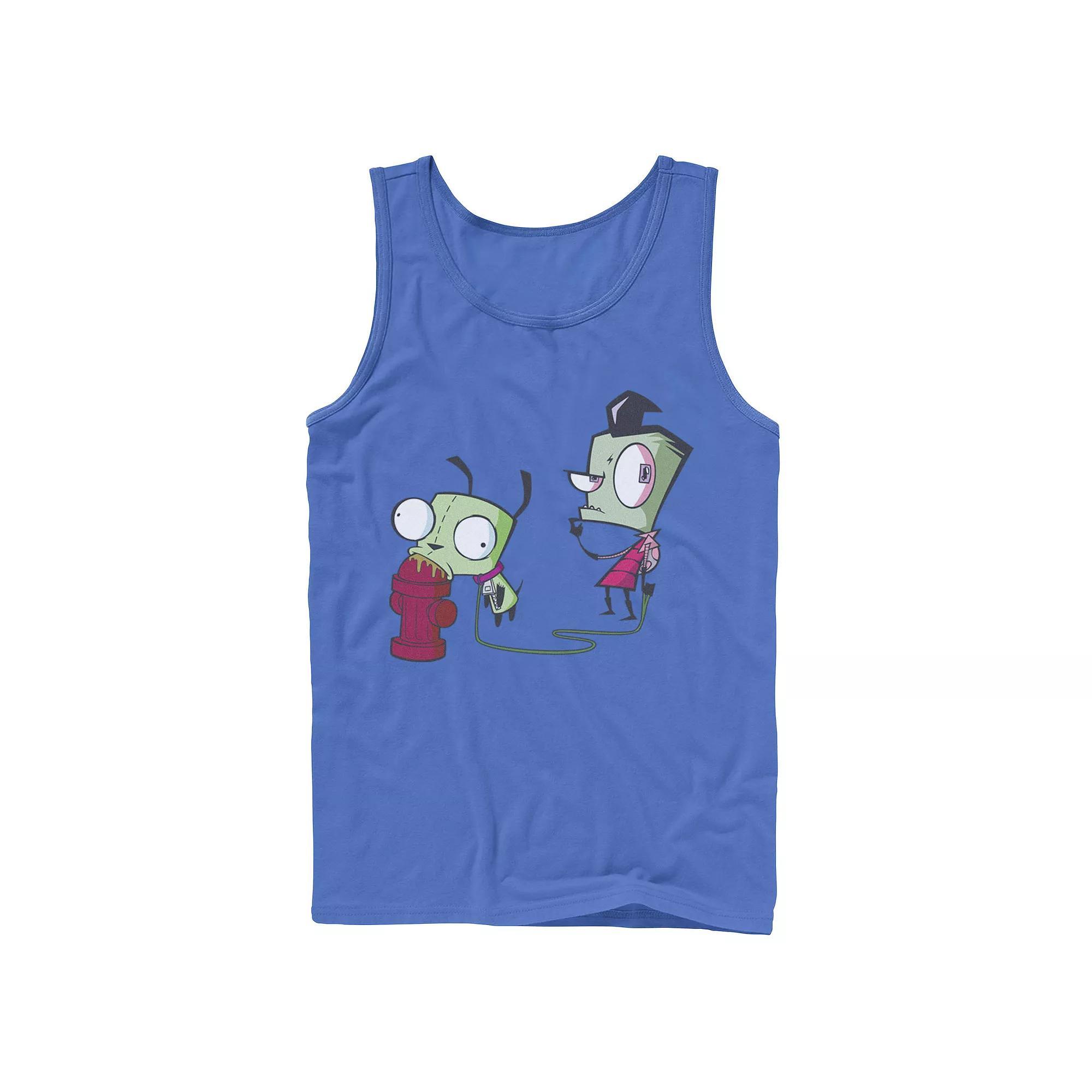 Men's Nickelodeon Invader Zim Walking Gir Fire Hydrant Portrait Graphic Graphic Tank Top,  Product Image