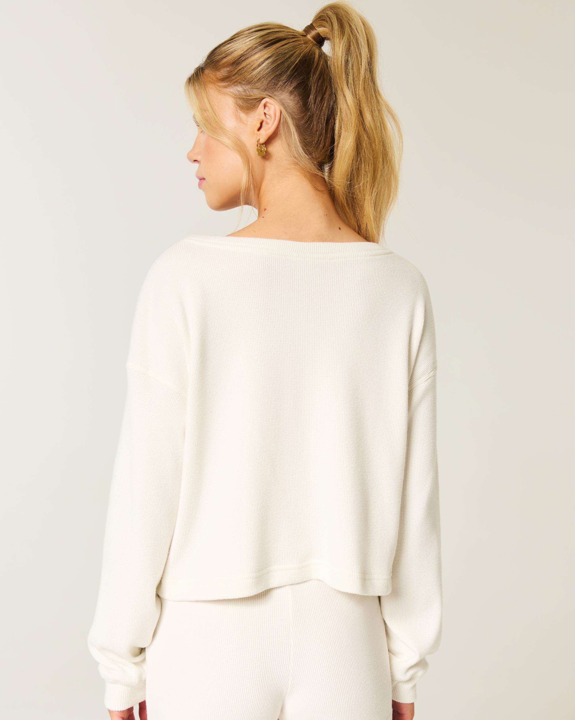 Gilly Hicks Waffle Off-the-Shoulder Henley Product Image