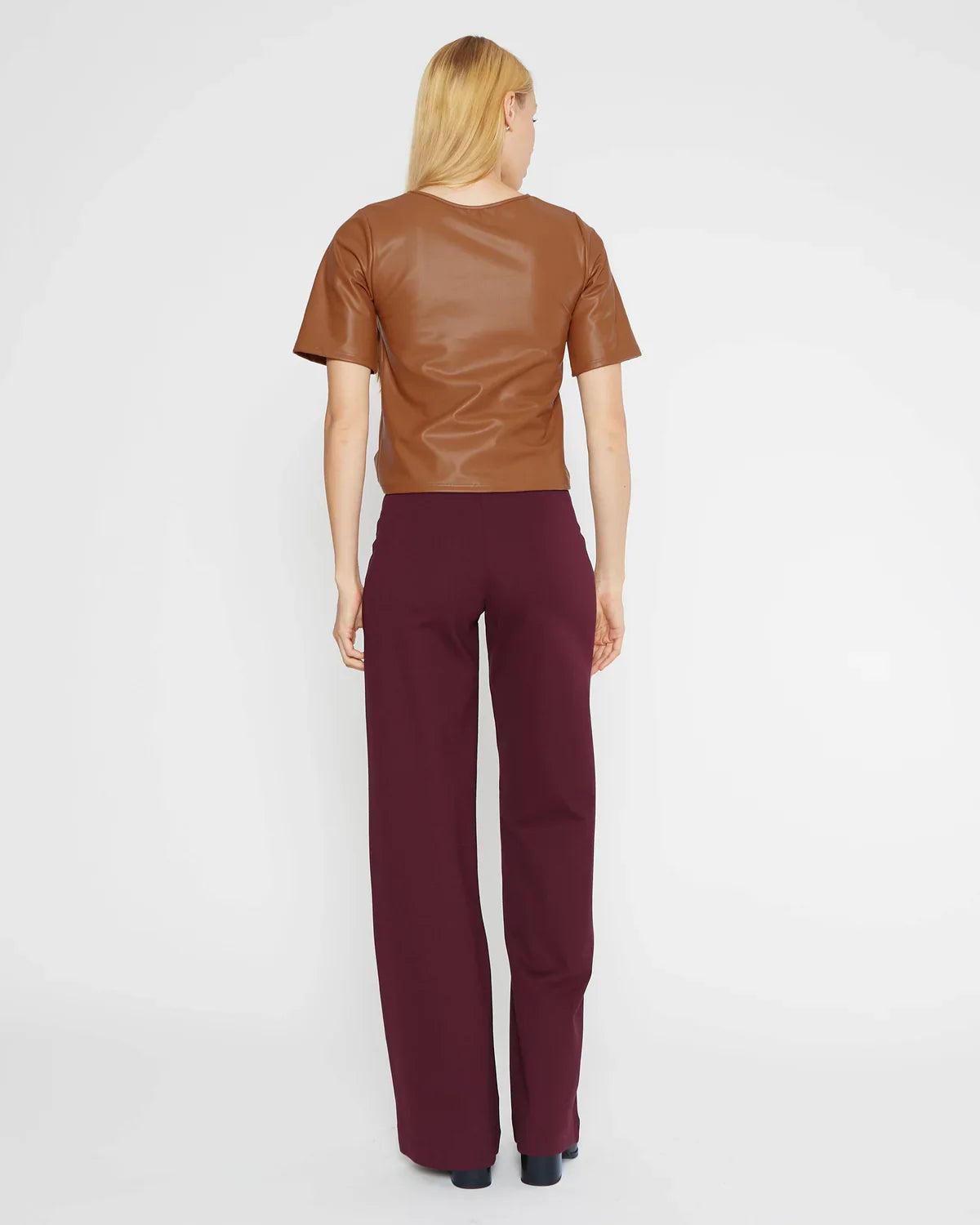 Ripley Rader Vegan Leather Short Sleeve Top Product Image