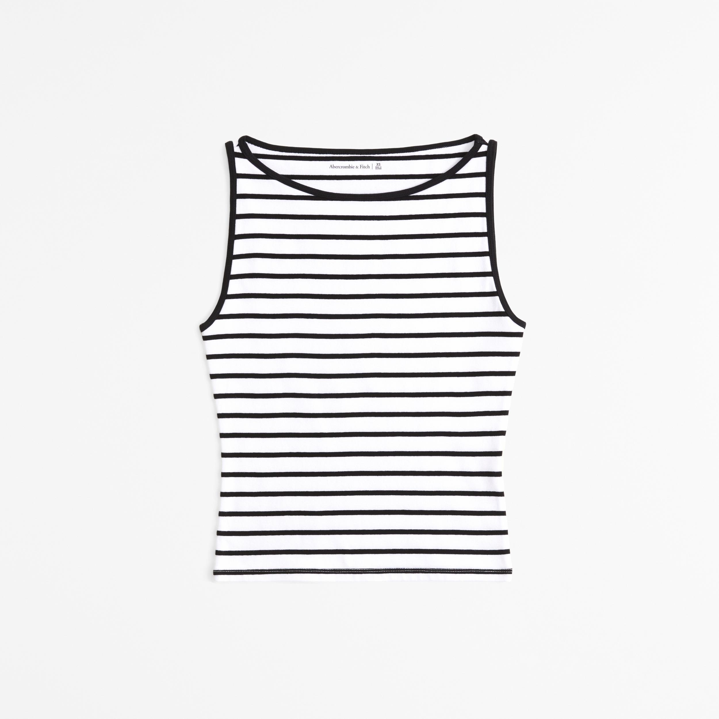 Cotton-Blend Seamless Fabric Boatneck Top Product Image