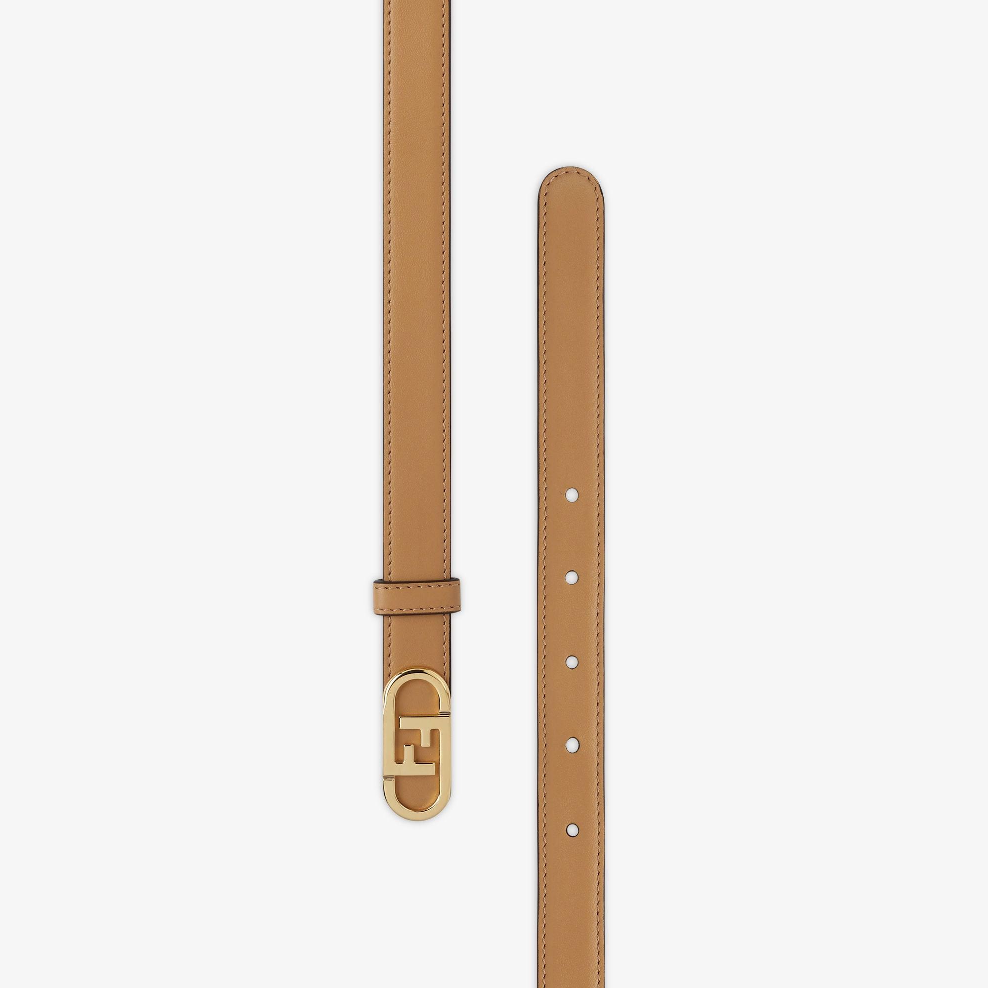 Fendi O’Lock BeltBeige leather belt Product Image