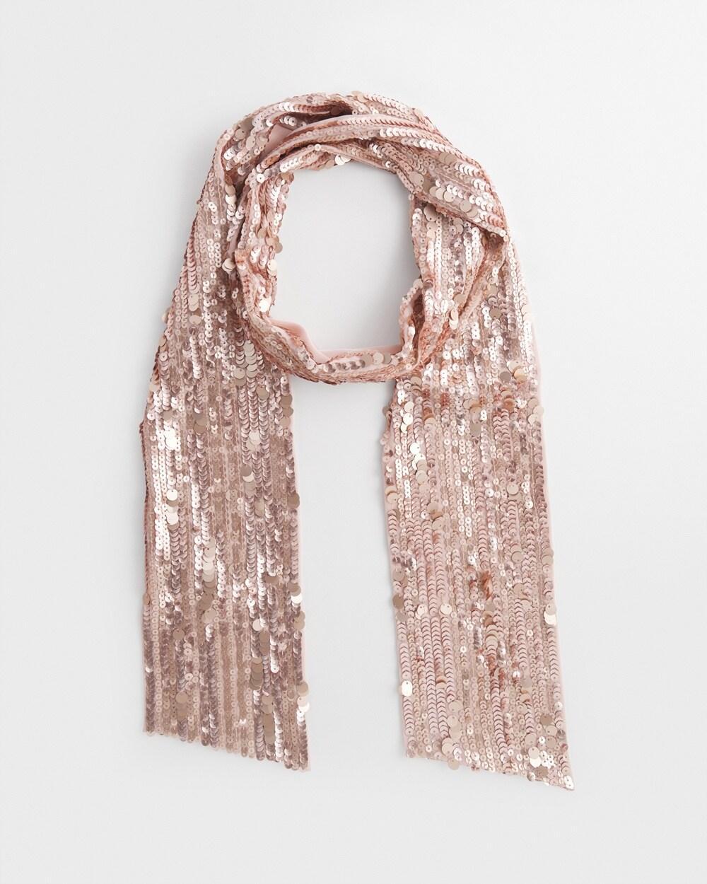 Sequin Skinny Scarf Product Image