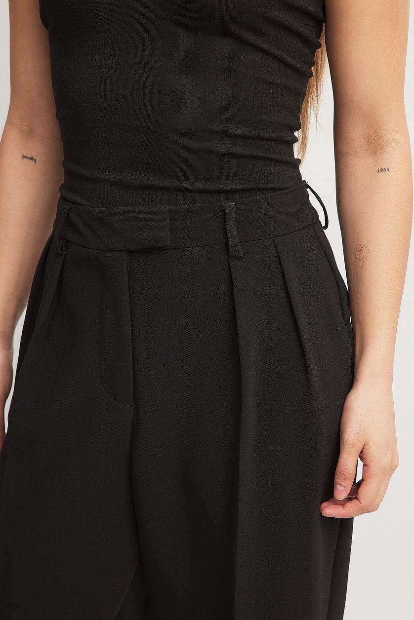 Tapered High Waist Suit Pants Product Image