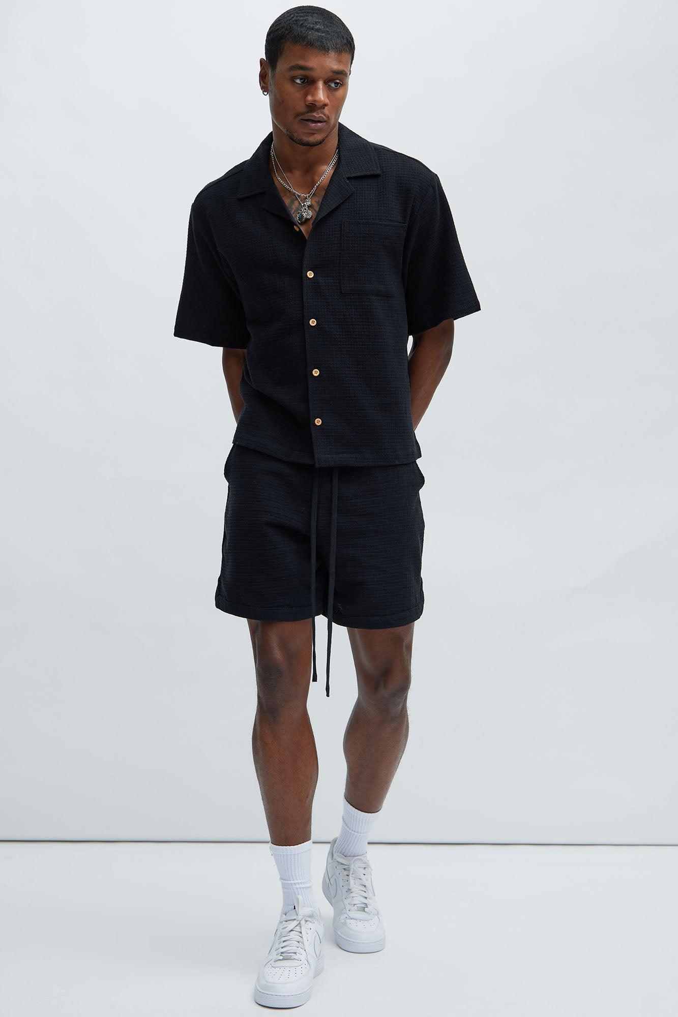 Belgian Textured Shirt - Black Product Image