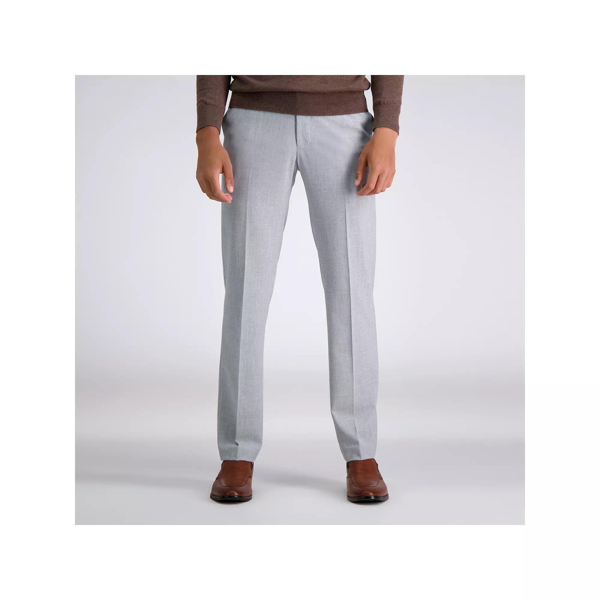 Men's J.M. Haggar Premium Slim-Fit 4-Way Stretch Flat-Front Dress Pants, Size: 32X29, Light Gray Product Image