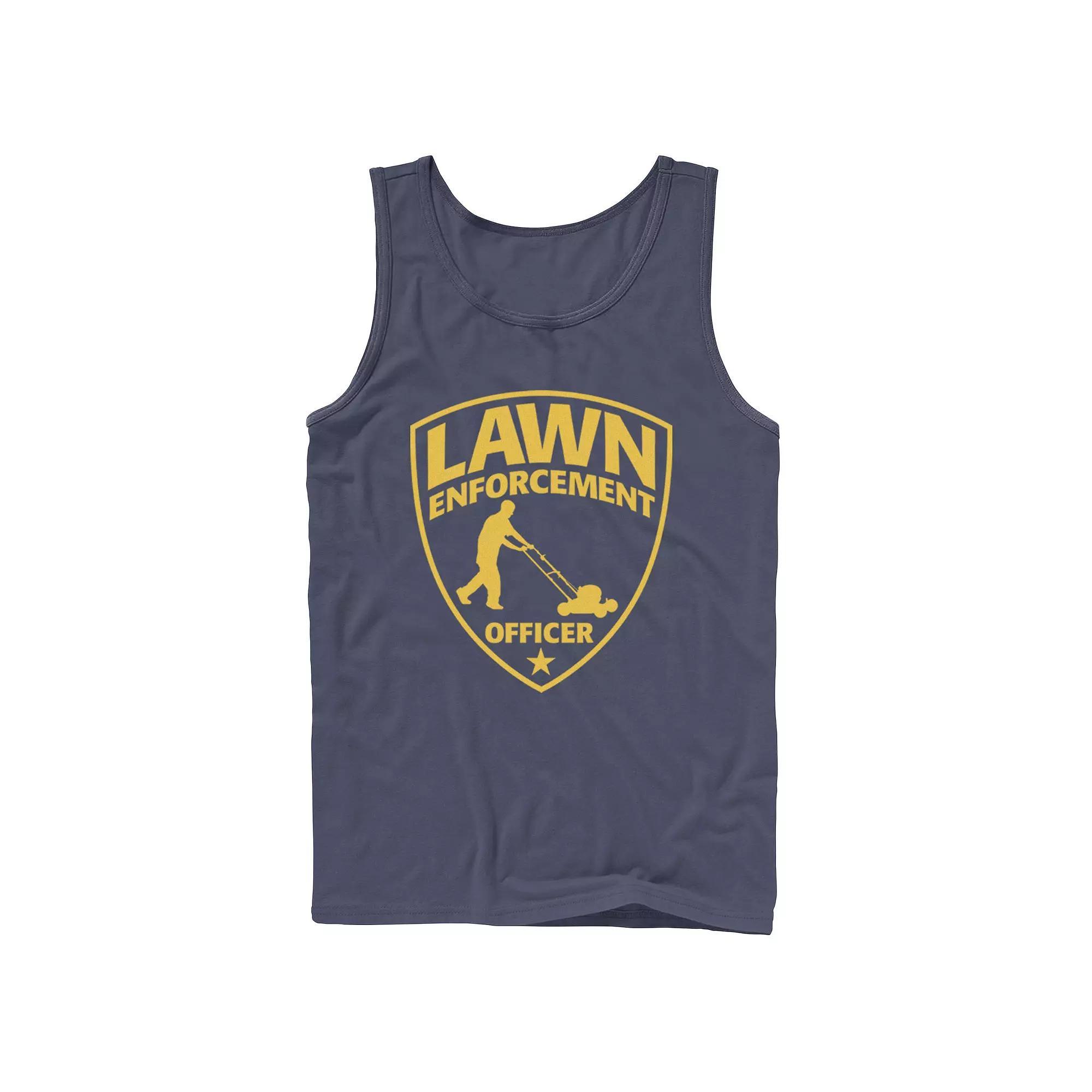 Men's Lawn Enforcement Officer Dad Father's Day Tank Top,  Product Image