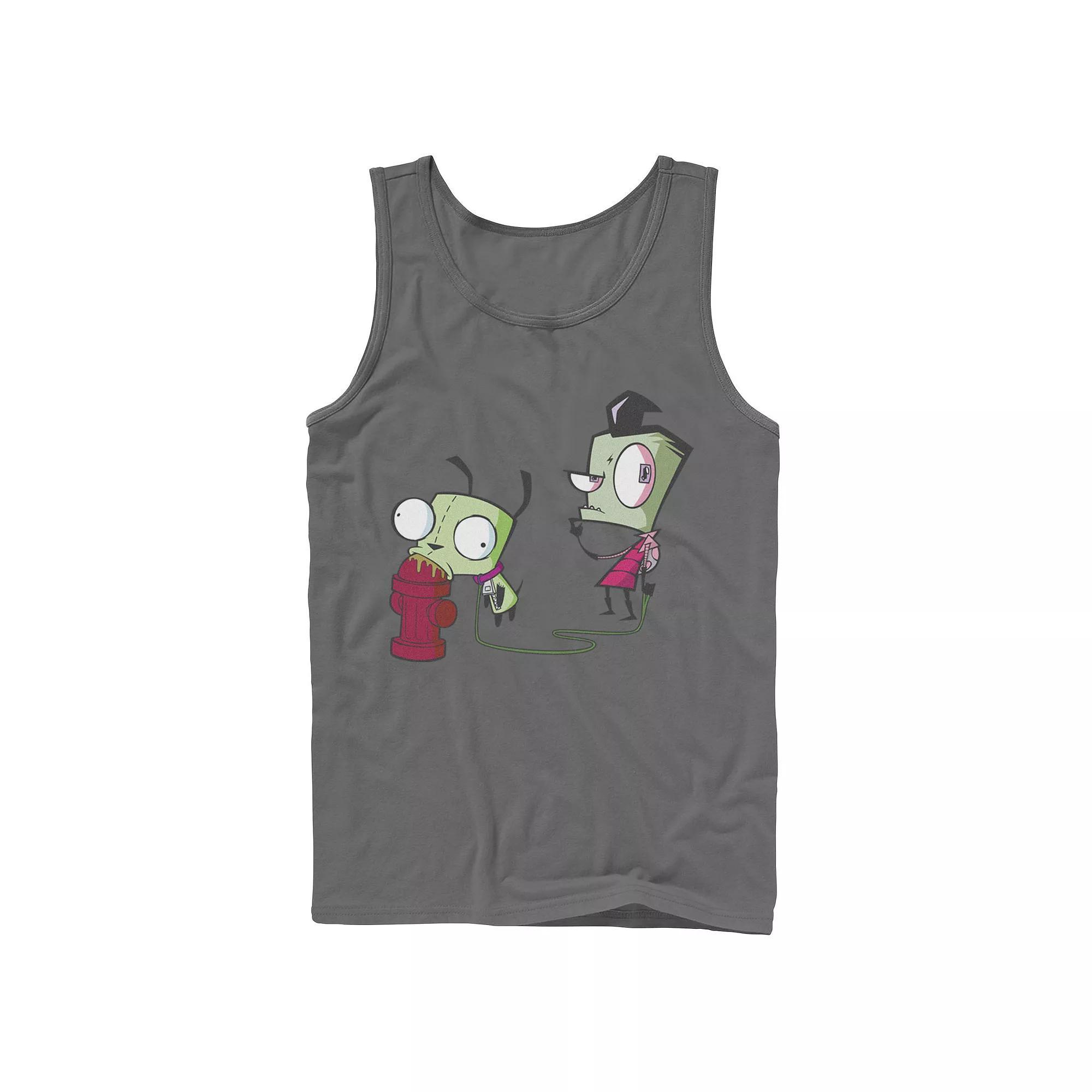 Men's Nickelodeon Invader Zim Walking Gir Fire Hydrant Portrait Graphic Graphic Tank Top,  Product Image