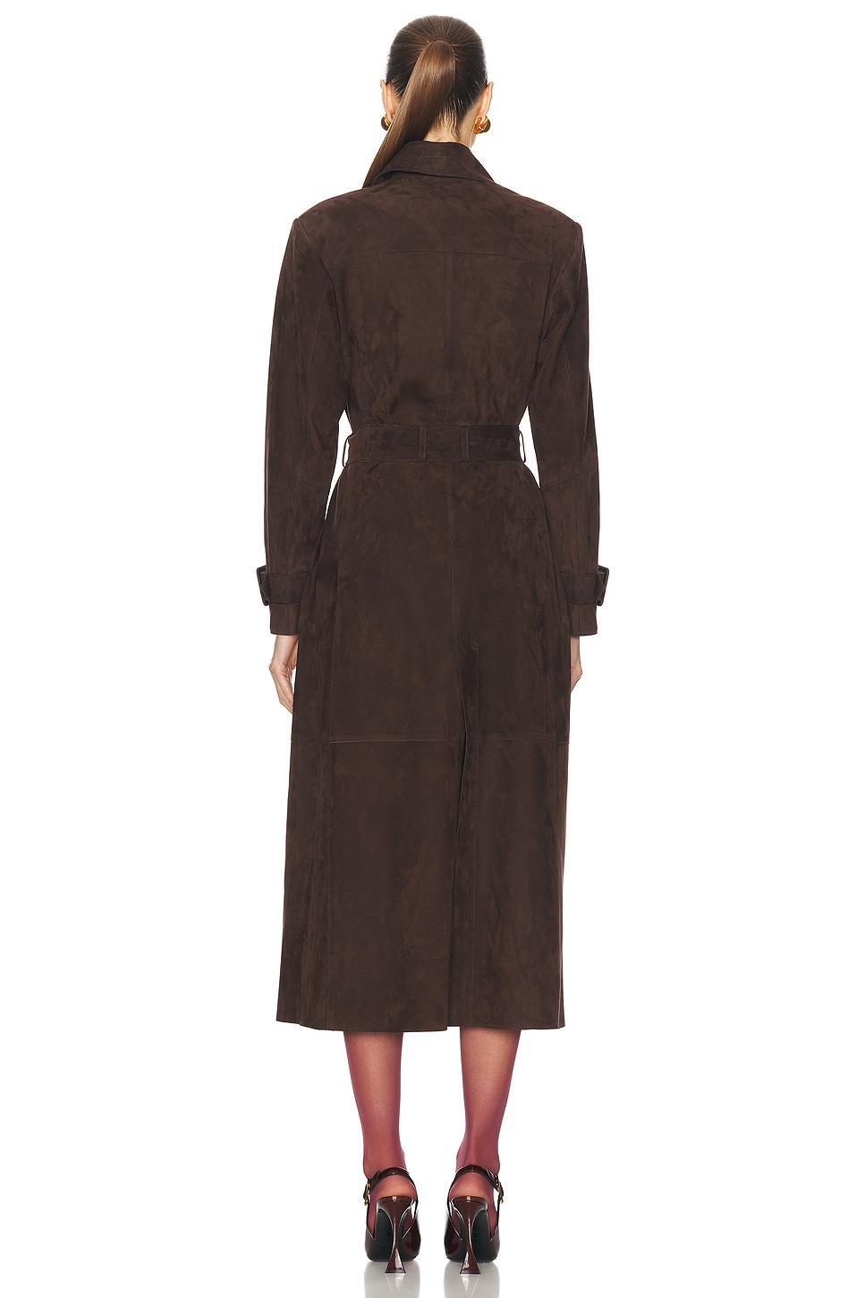 Tate Suede Trench Coat Product Image