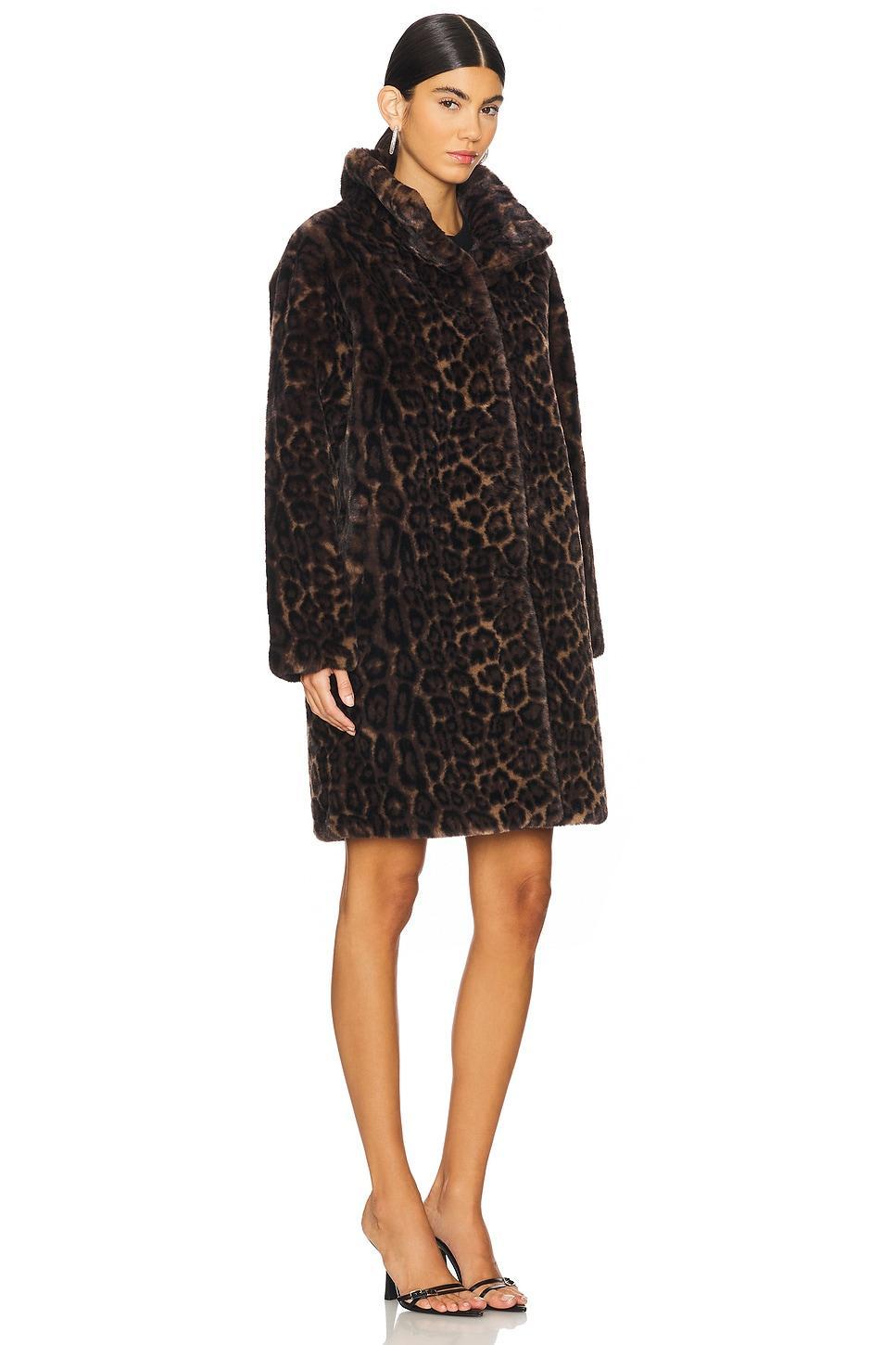 Blair Leopard Mid Length Coat Apparis Product Image