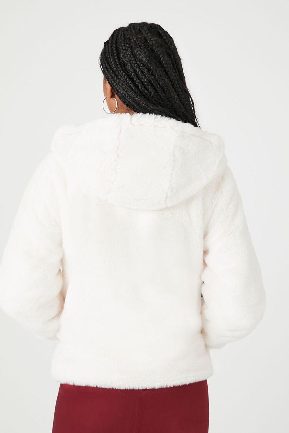 Plush Faux Fur Zip-Up Hoodie | Forever 21 Product Image