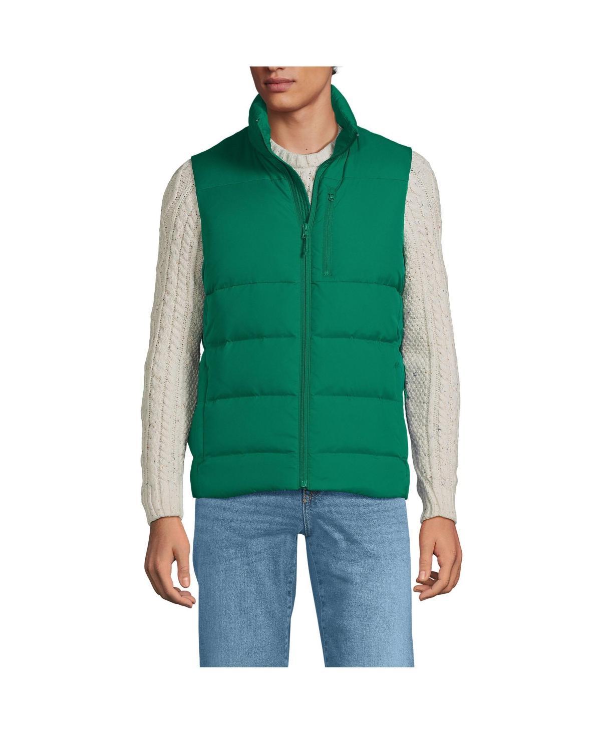 Men's Lands' End Max 600 Down Puffer Vest, Size: XL, Green Gulf Product Image