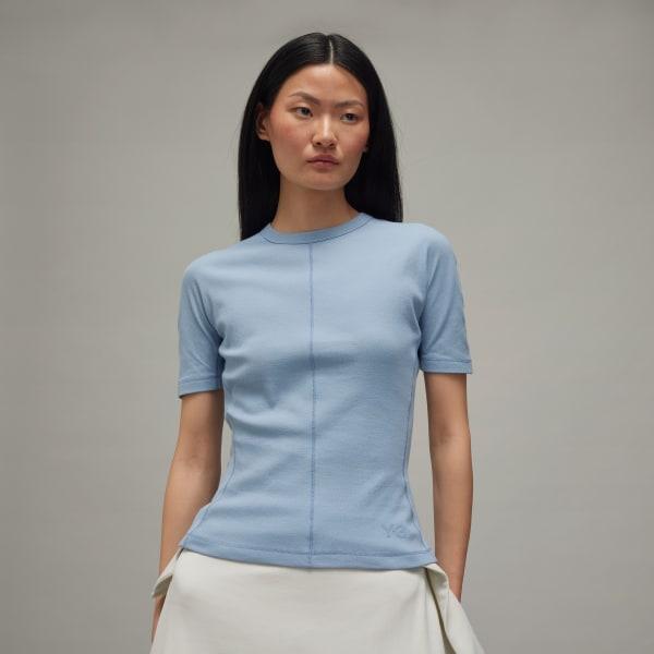 adidas Y-3 Fitted Short Sleeve Tee Black L Womens Product Image