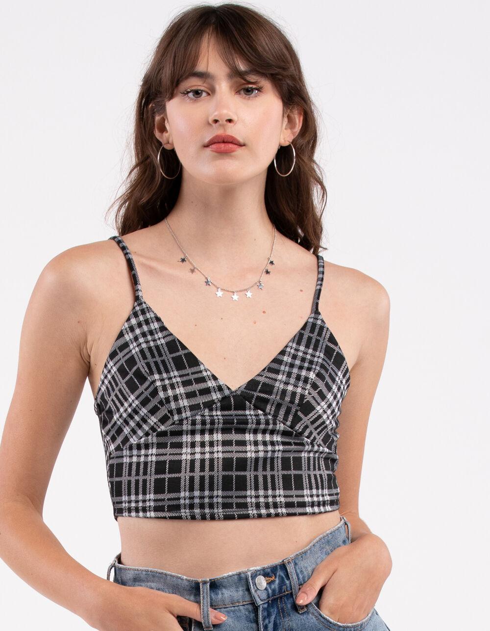 RSQ Womens Plaid Corset Cami Product Image