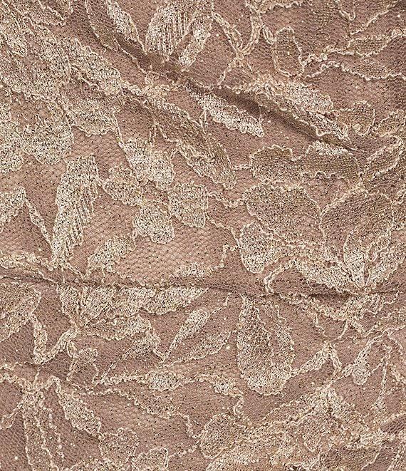 Jessica Howard Plus Size 3/4 Sleeve Boat Neck Side Tuck Lace Gown Product Image