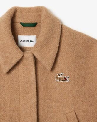 Cropped Oversized Pure Wool Jacket Product Image