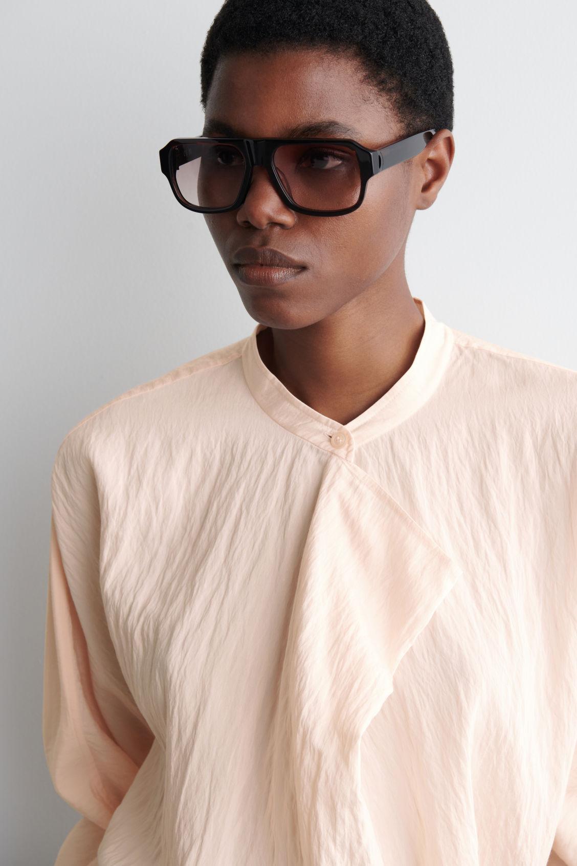 DRAPED-PANEL BLOUSE Product Image