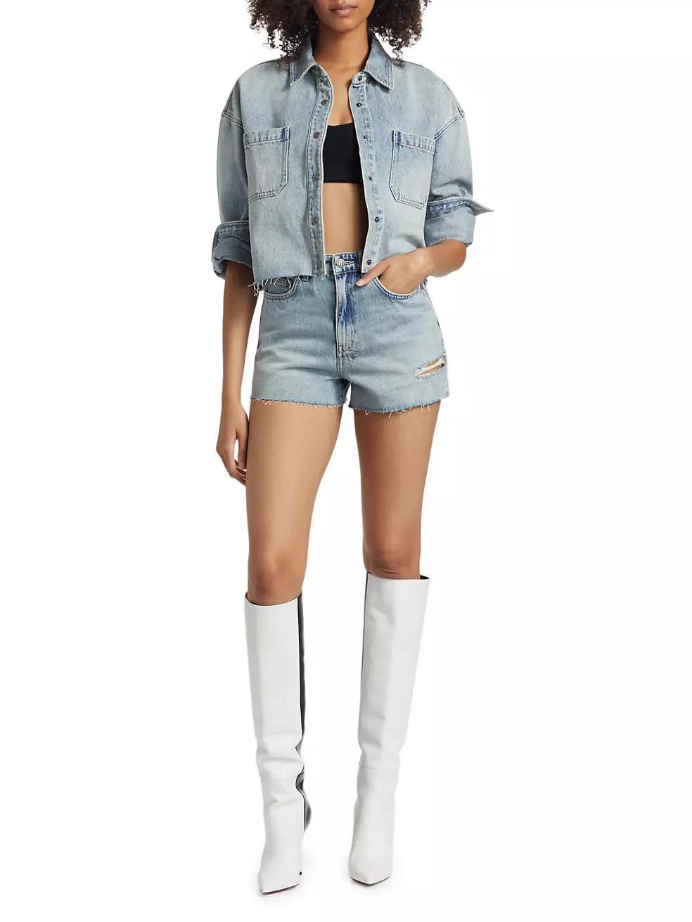 Paradise Lost Rise N High Denim Shorts Product Image