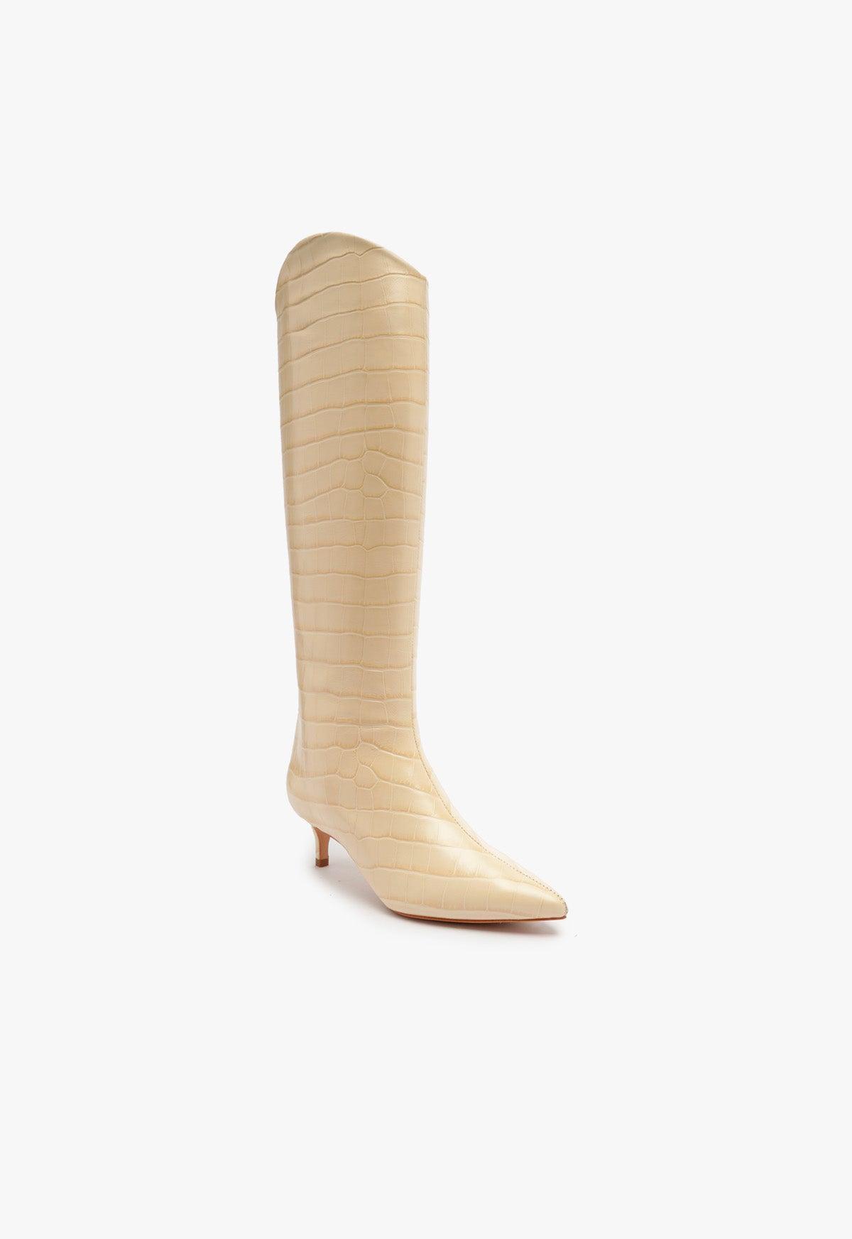 Maryana Lo Crocodile-Embossed Leather Boot Female Product Image