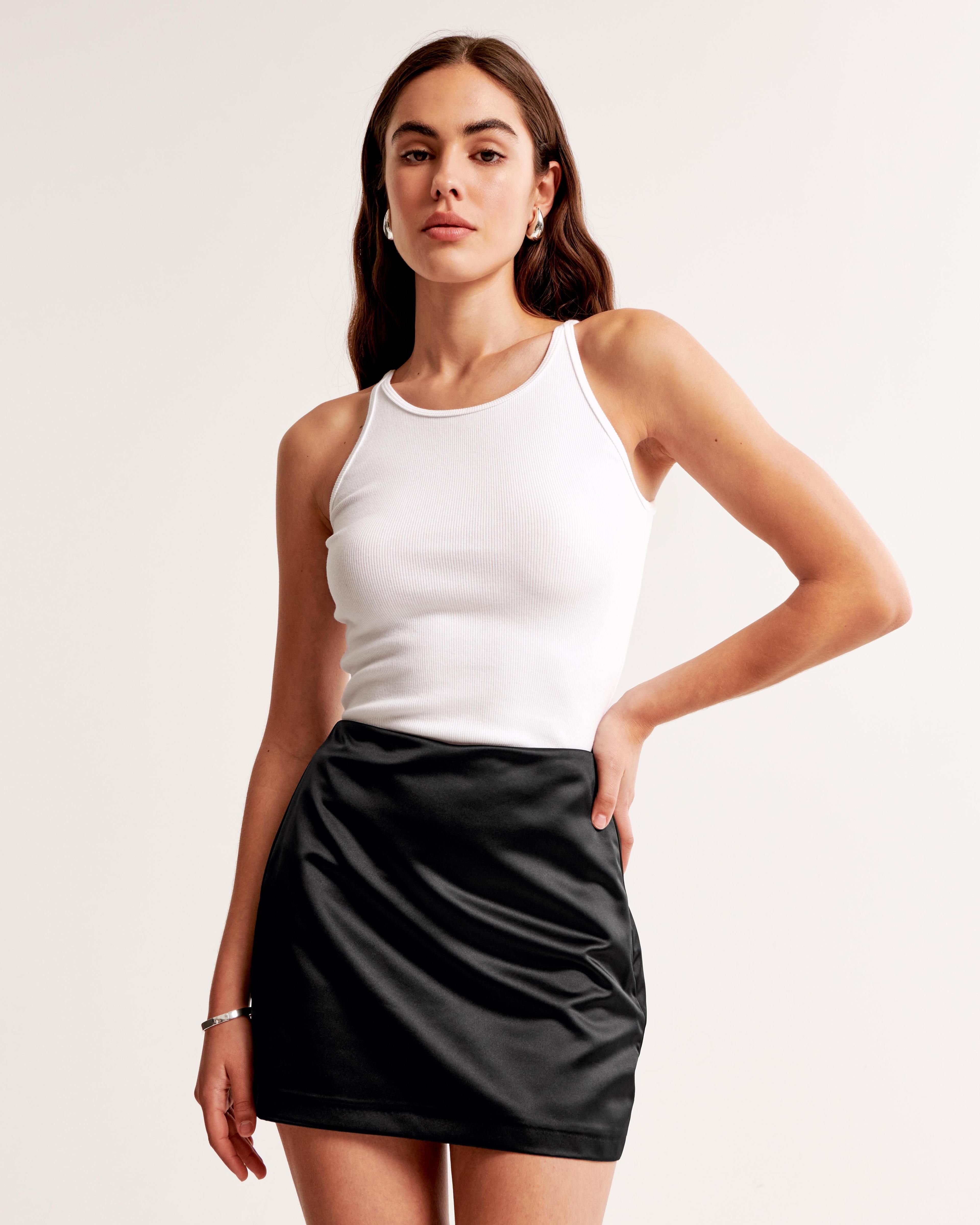 The A&F Scarlett Satin Mini Skort Product Image