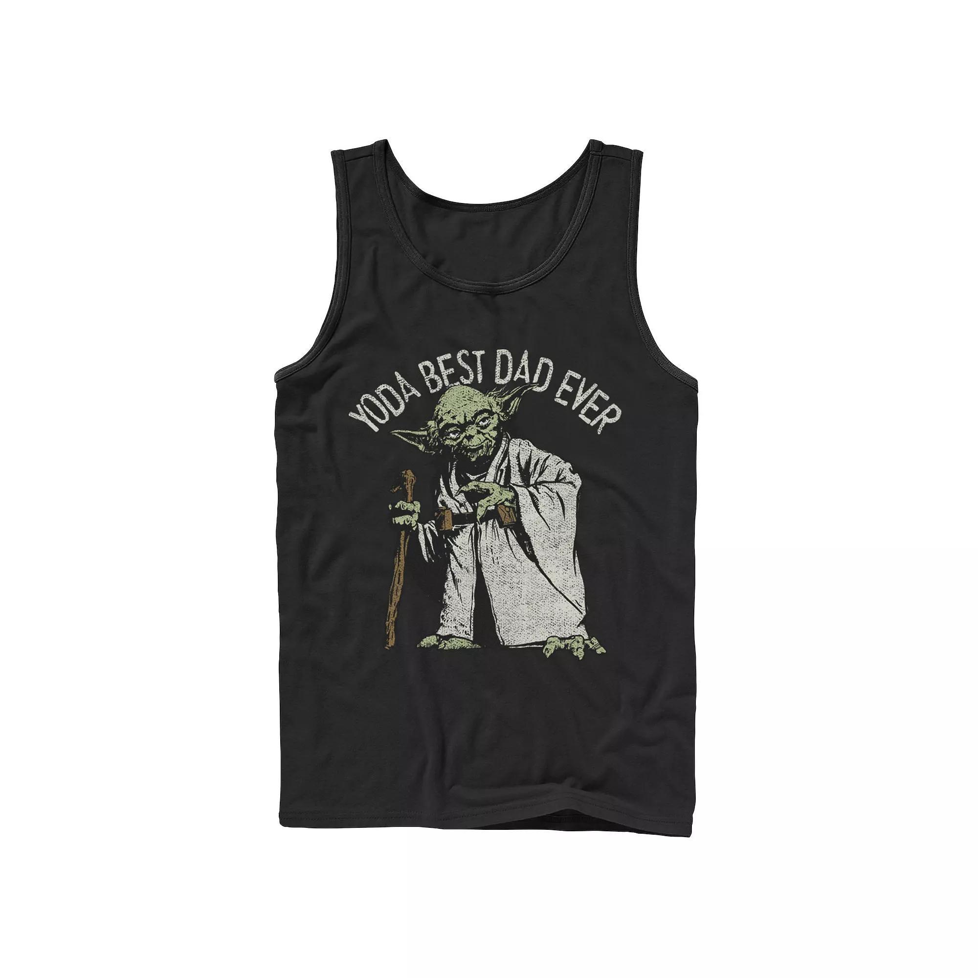 Men's Star Wars "Yoda Best Dad Ever" Tank Top,  Product Image