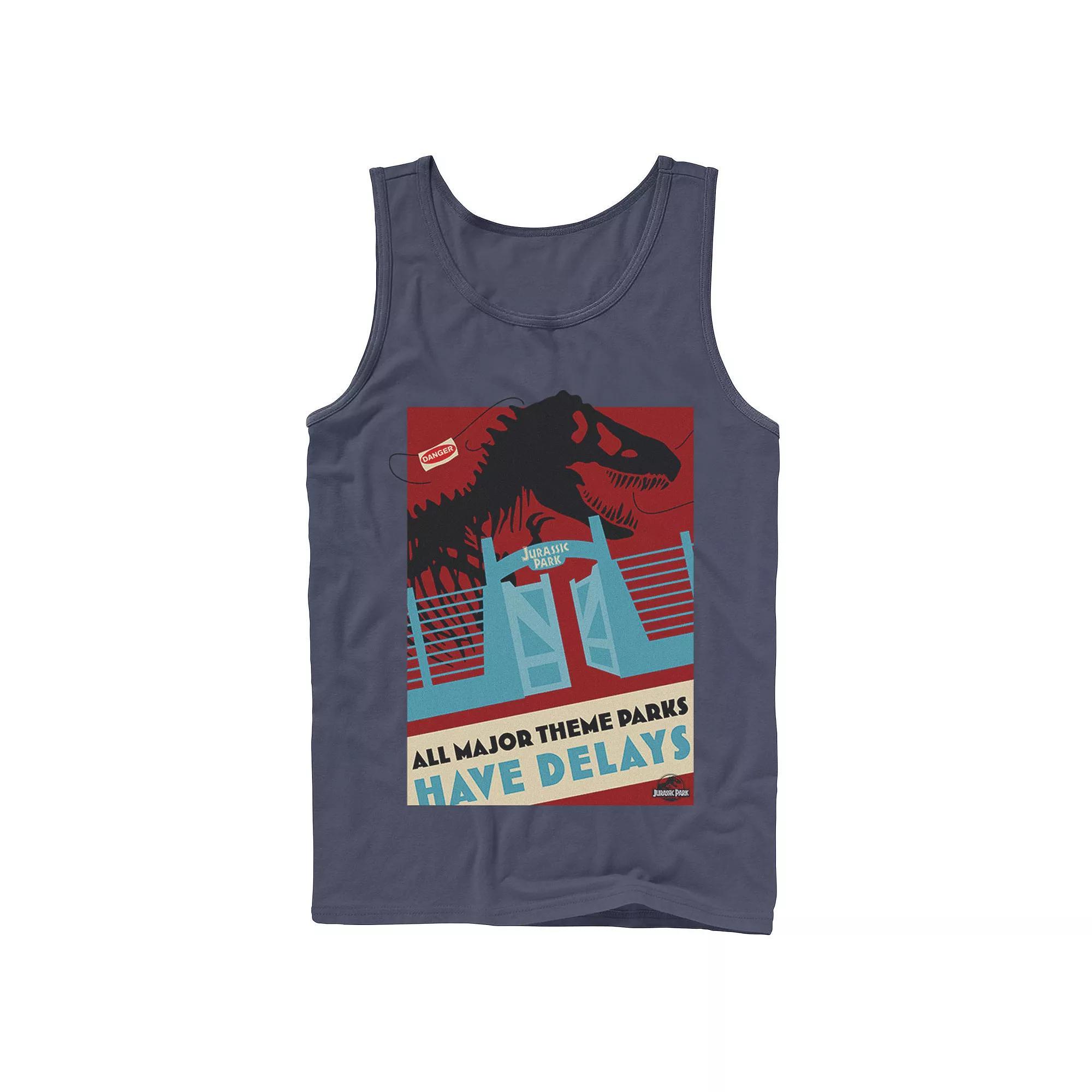 Men's Jurassic Park Delays Simple Gate Tank Top,  Product Image