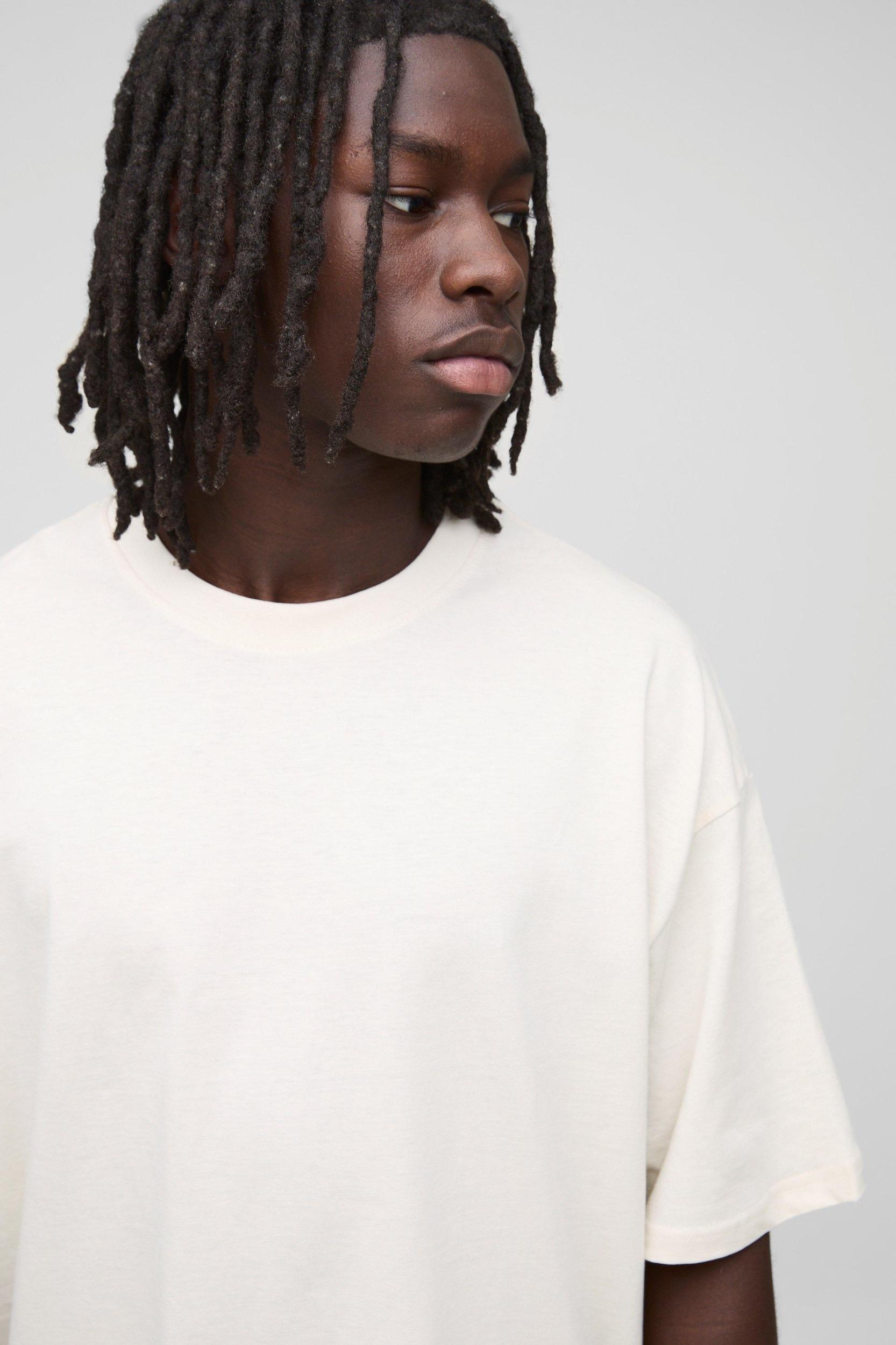 Basic Oversized Boxy Crew Neck T-shirt | boohooMAN USA Product Image