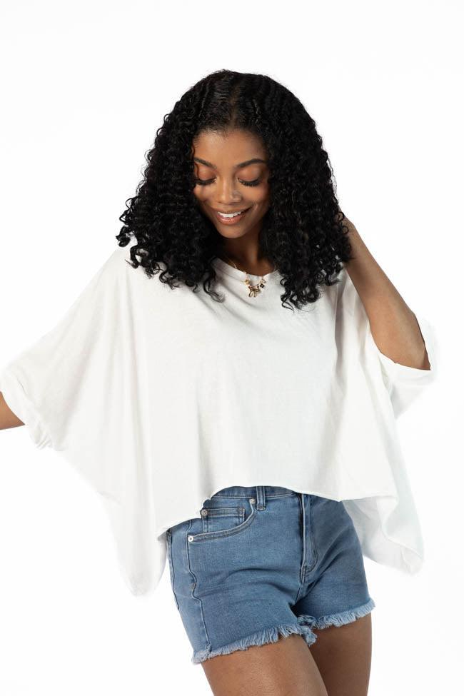 Great Days Ahead Ivory Asymmetrical Hem Tee Product Image