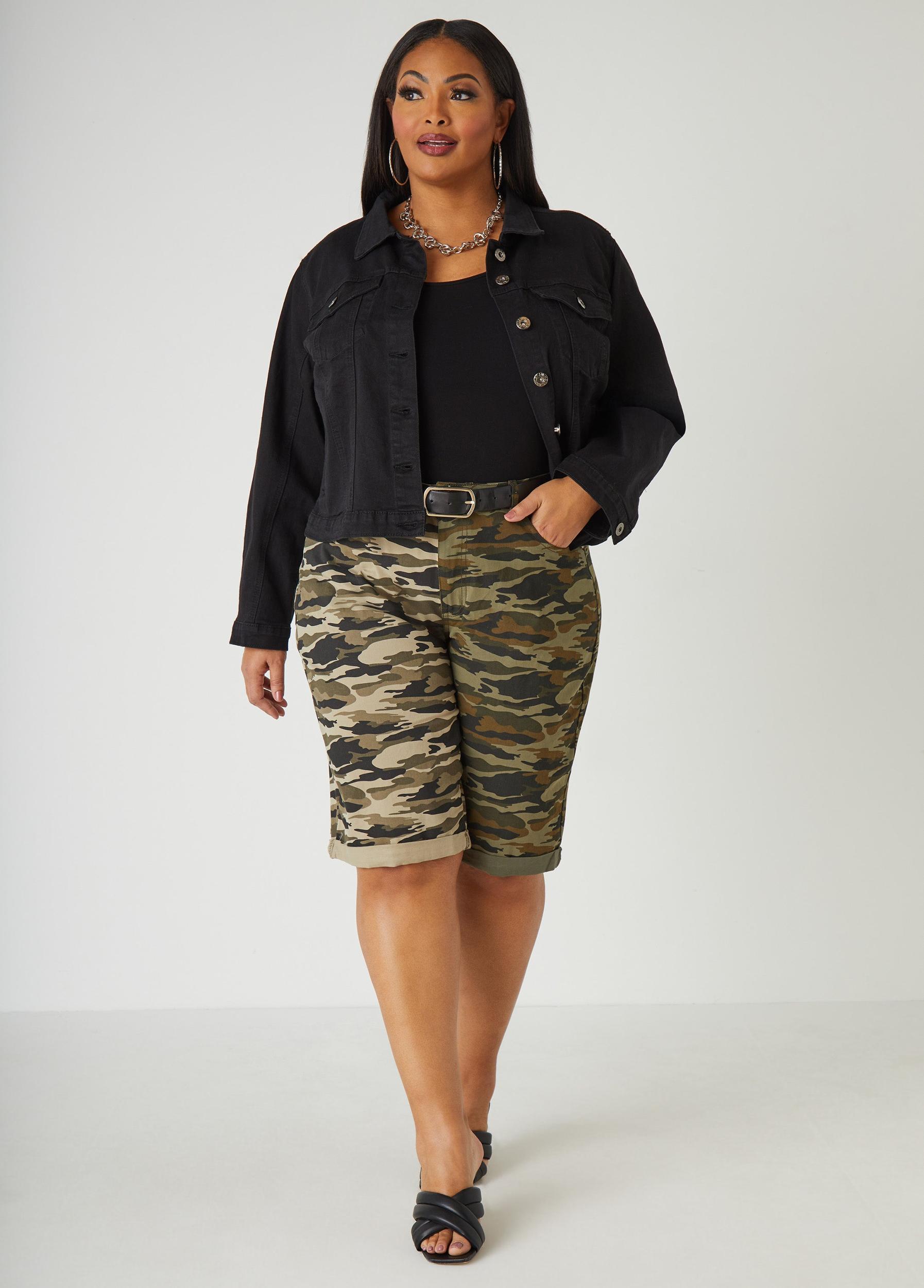 Two Tone Camo Bermuda Shorts Product Image