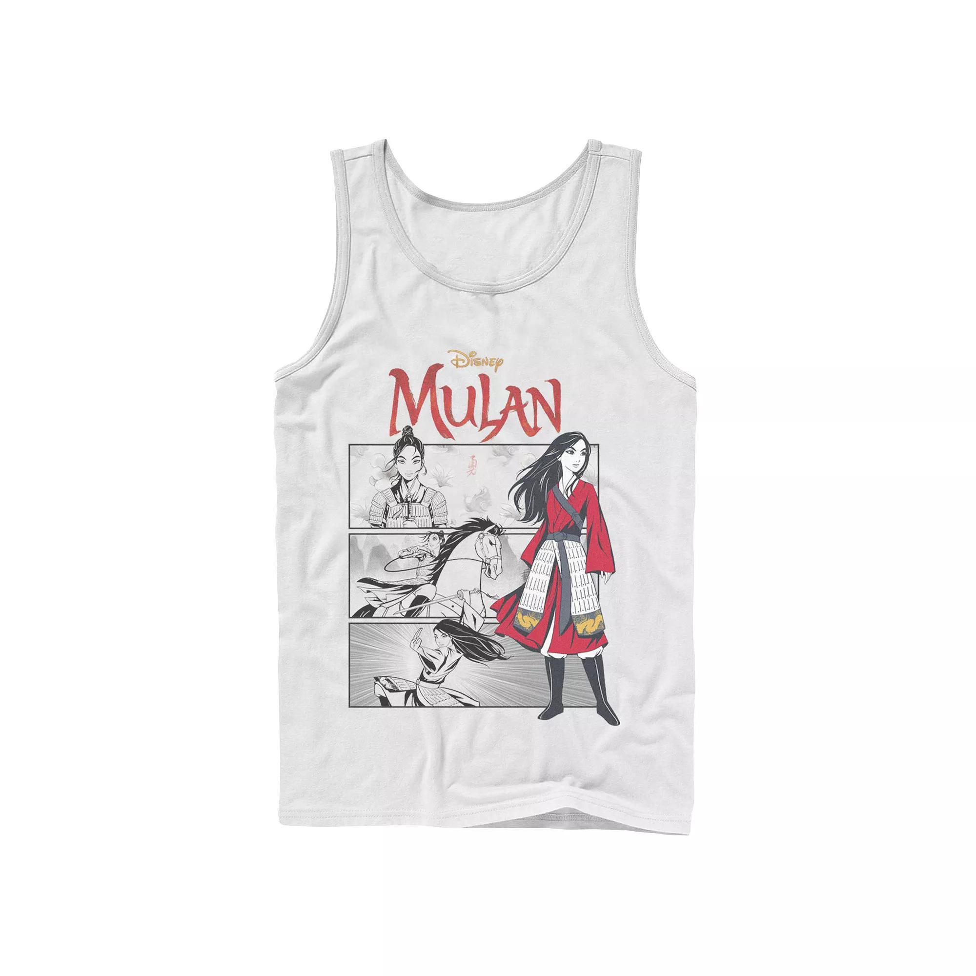 Men's Disney Mulan Comic Panels Tank Top,  Product Image