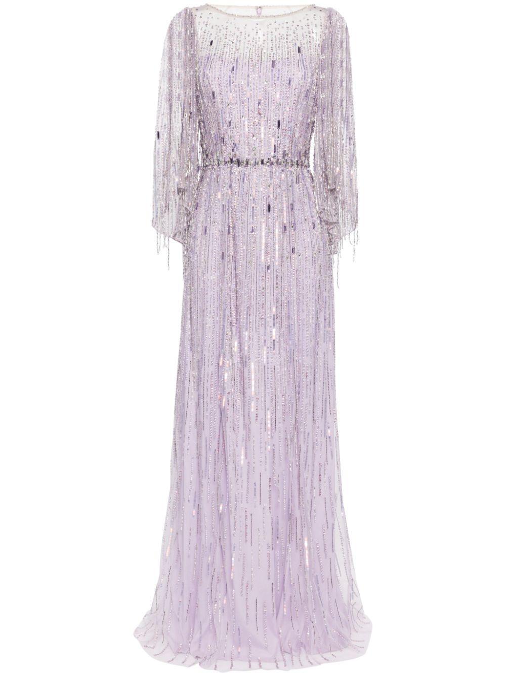 JENNY PACKHAM Rhapsody Sequin-embellished Gown In Purple Product Image