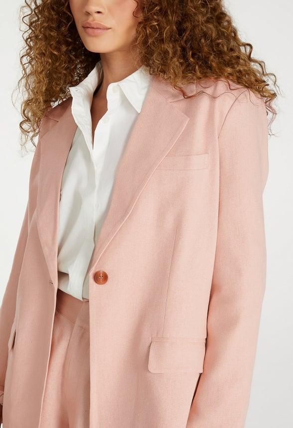 Linen Boyfriend Blazer Product Image
