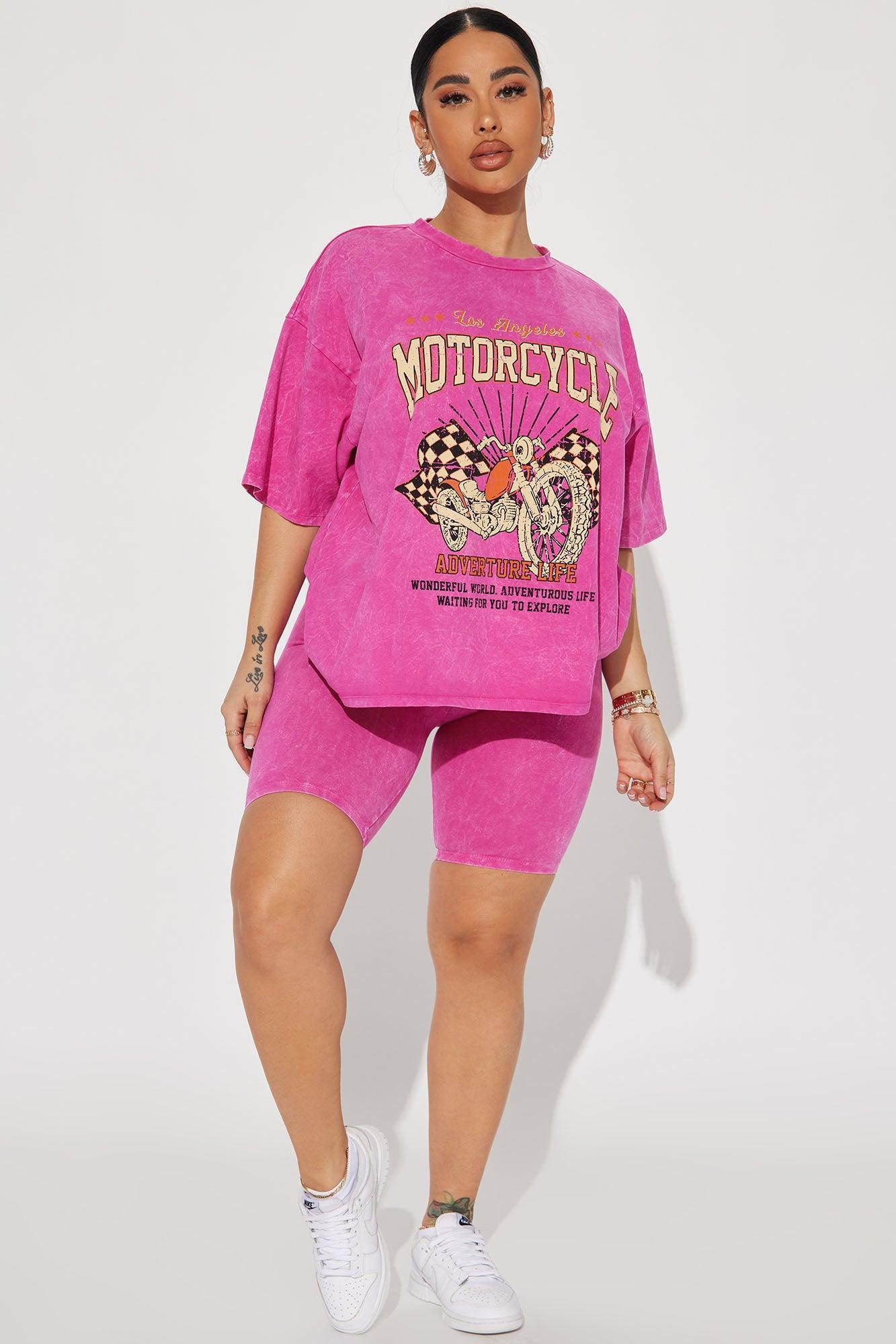 Adventure Rider Short Set - Pink Product Image