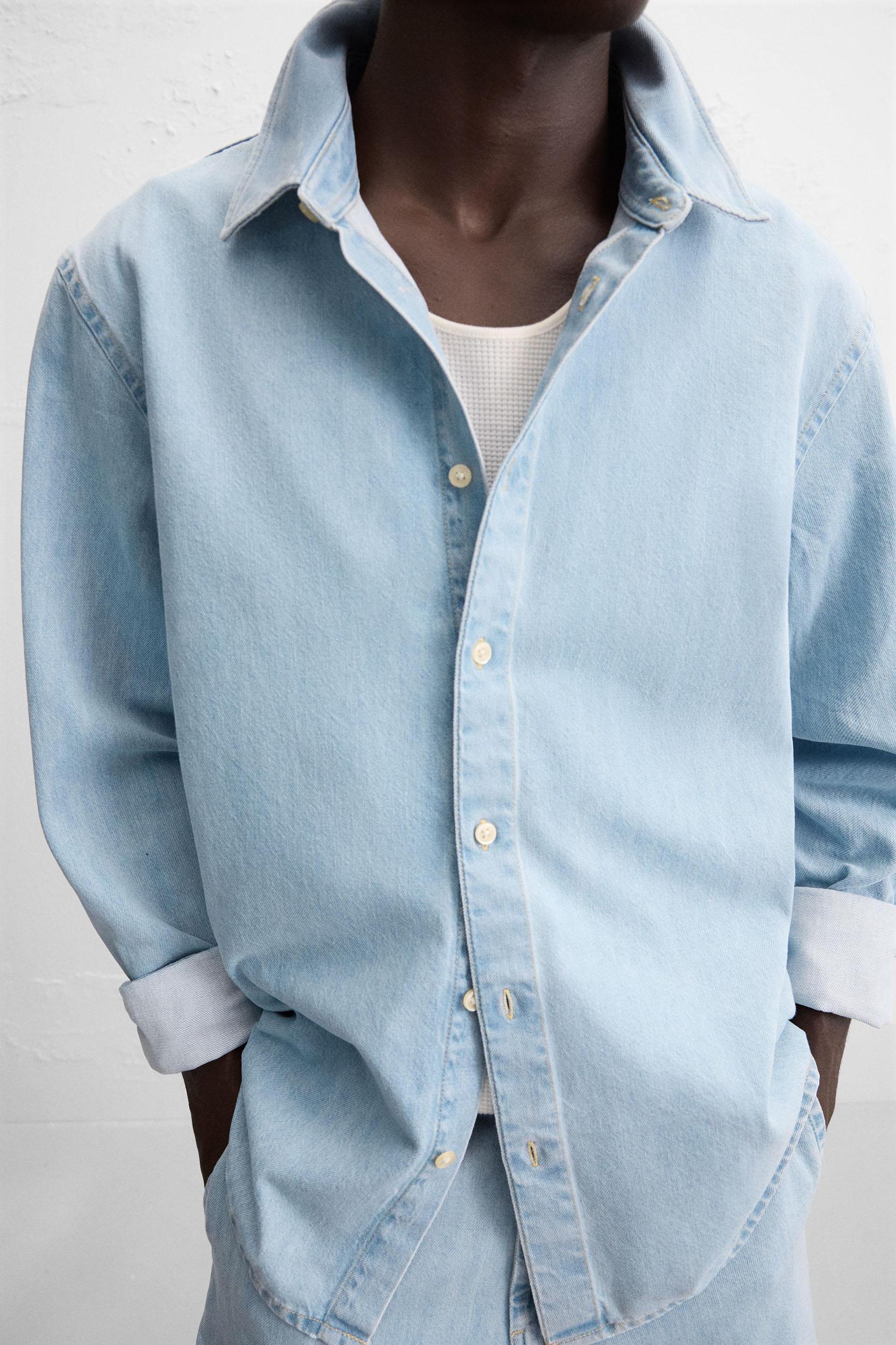 REGULAR FIT DENIM SHIRT Product Image
