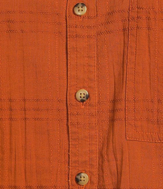 Westbound Woven Collared Oversized Long Sleeve Top Product Image