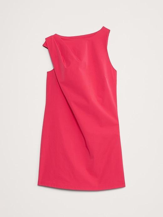 Tech-Stretch Draped Shift Dress Product Image