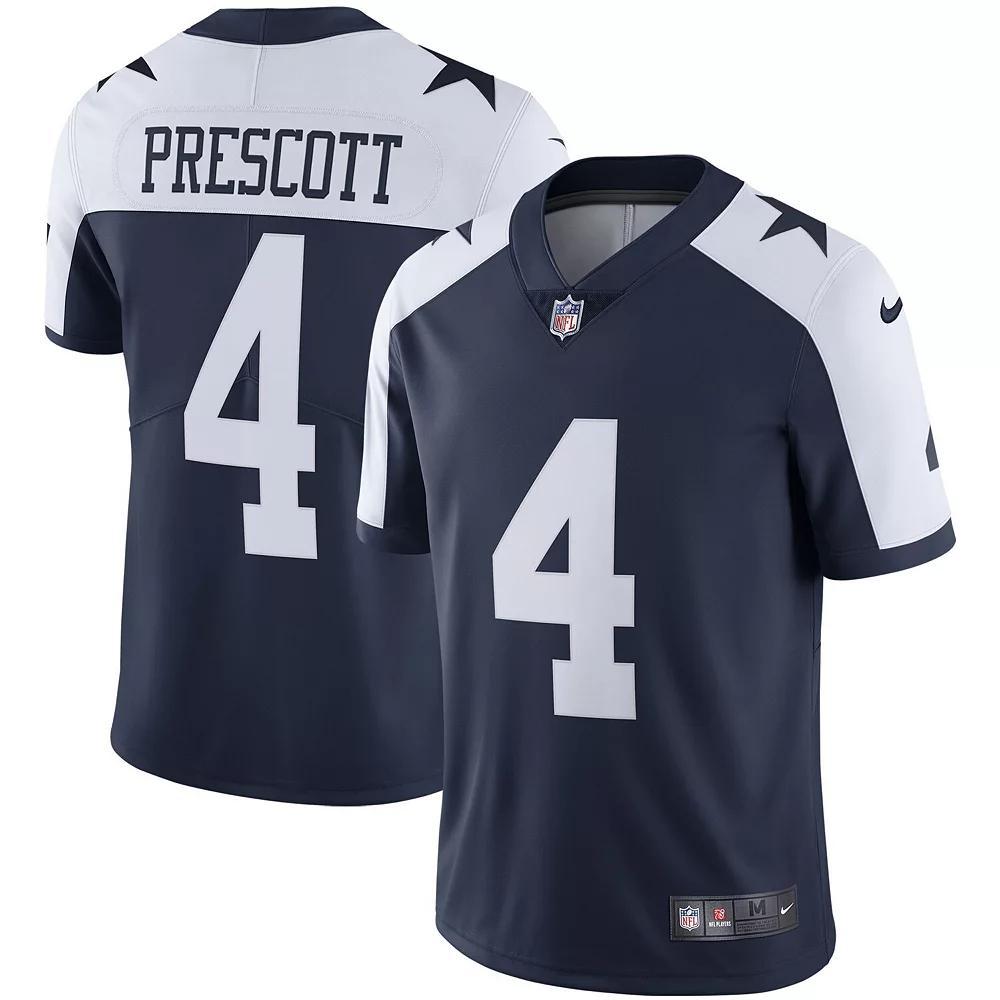 Men's Nike Dak Prescott Navy Dallas Cowboys Alternate Vapor Limited Jersey, Size: 2XL, Blue Product Image
