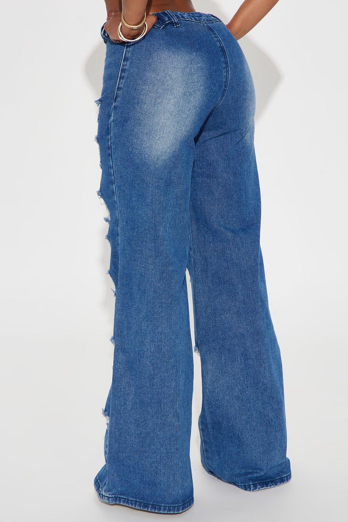 Wouldn't Change A Thing Ripped Baggy Jeans - Dark Wash Product Image