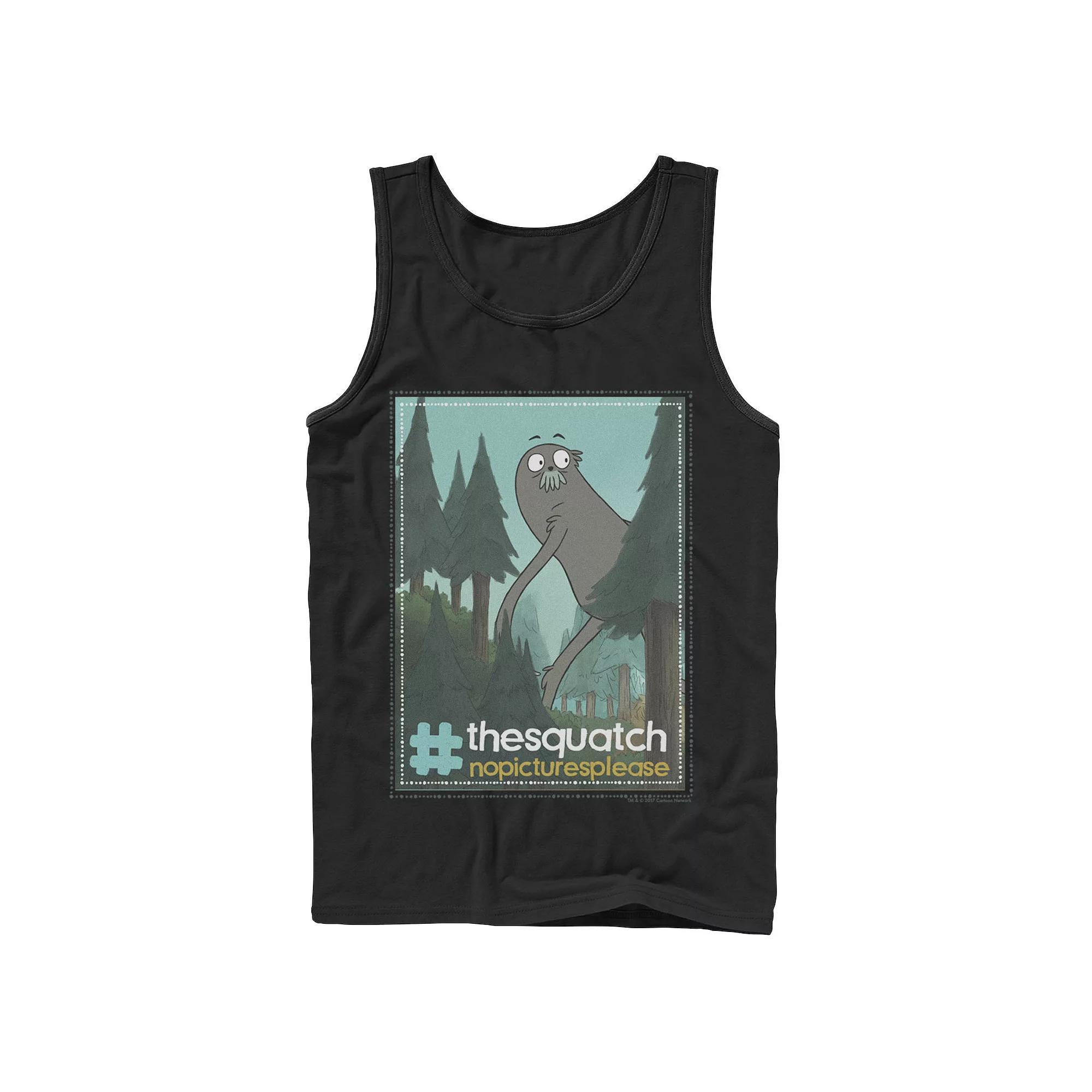 Men's Cartoon Network We Bare Bears Charlie The Squatch Hashtag Tank Top,  Product Image