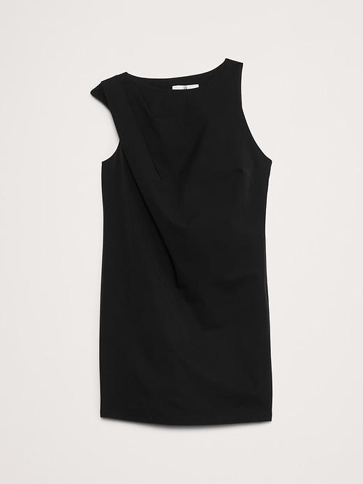 Tech-Stretch Draped Shift Dress Product Image