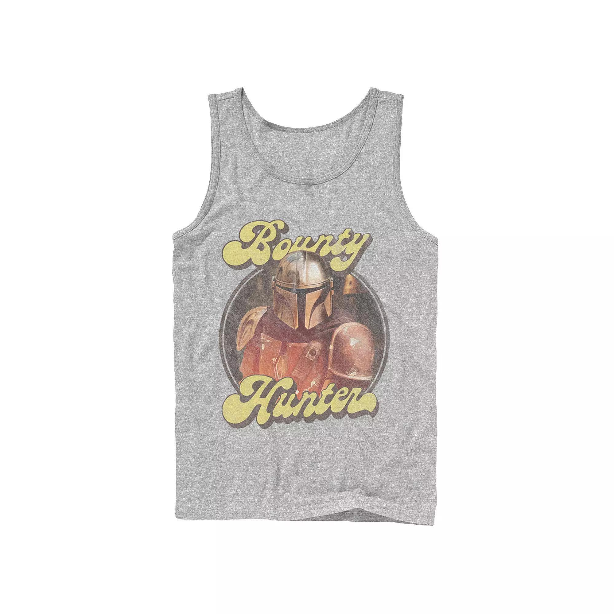 Men's Star Wars The Mandalorian Retro Bounty Hunter Tank Top, Size: XXL, Athletic Grey Product Image