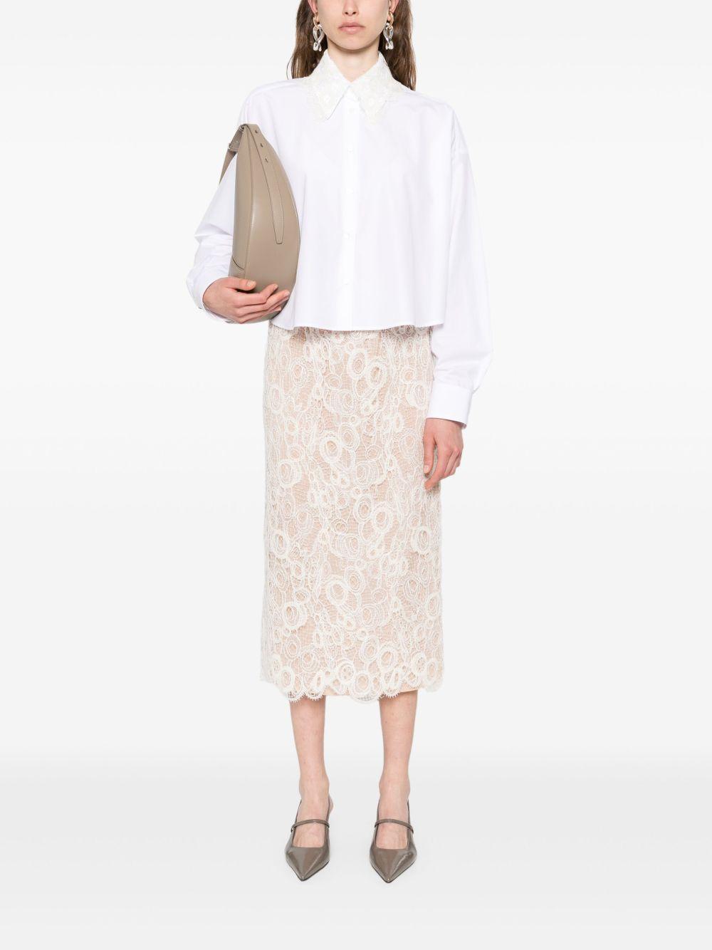 embellished-collar shirt Product Image