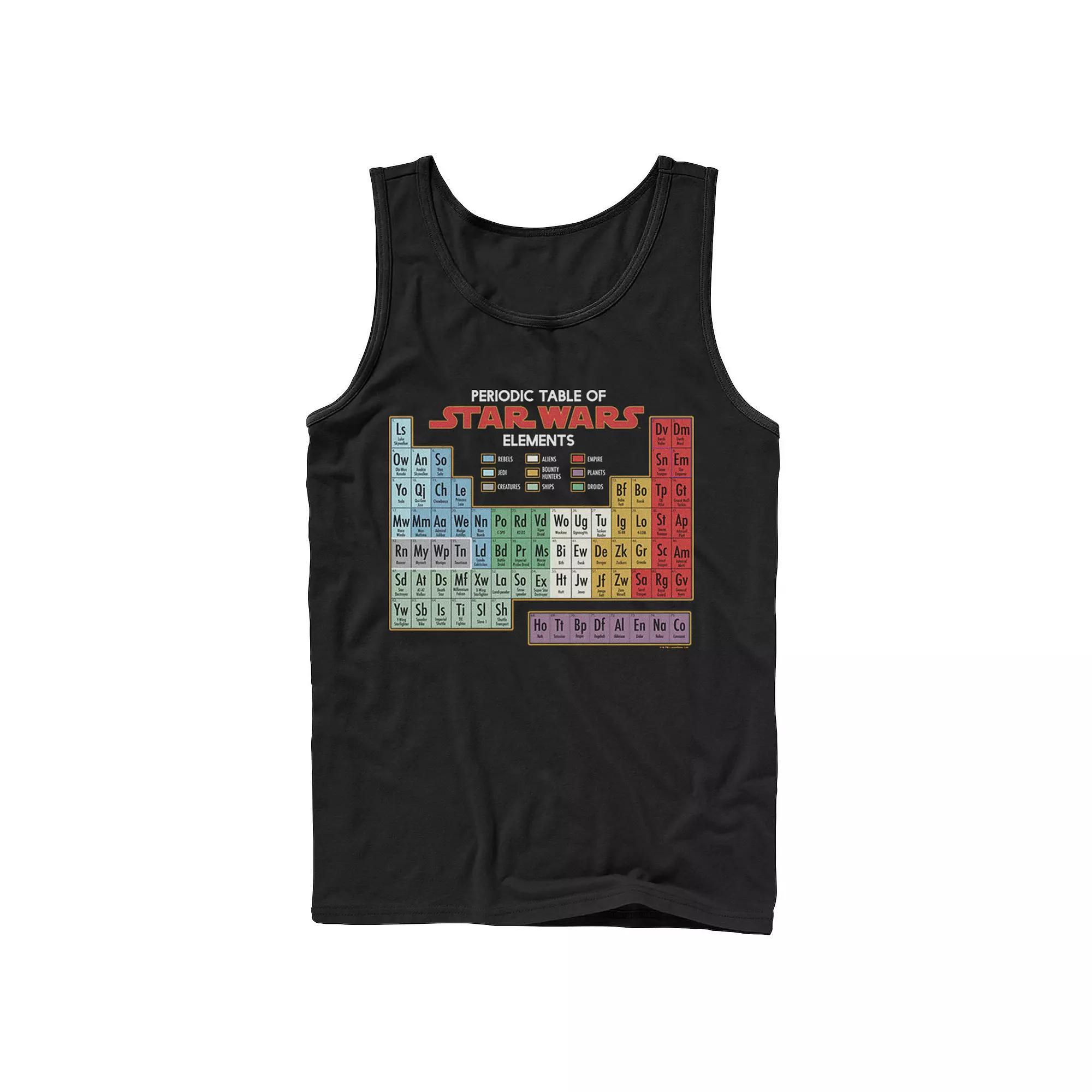 Men's Star Wars Periodic Table of Elements Graphic Tank Top,  Product Image