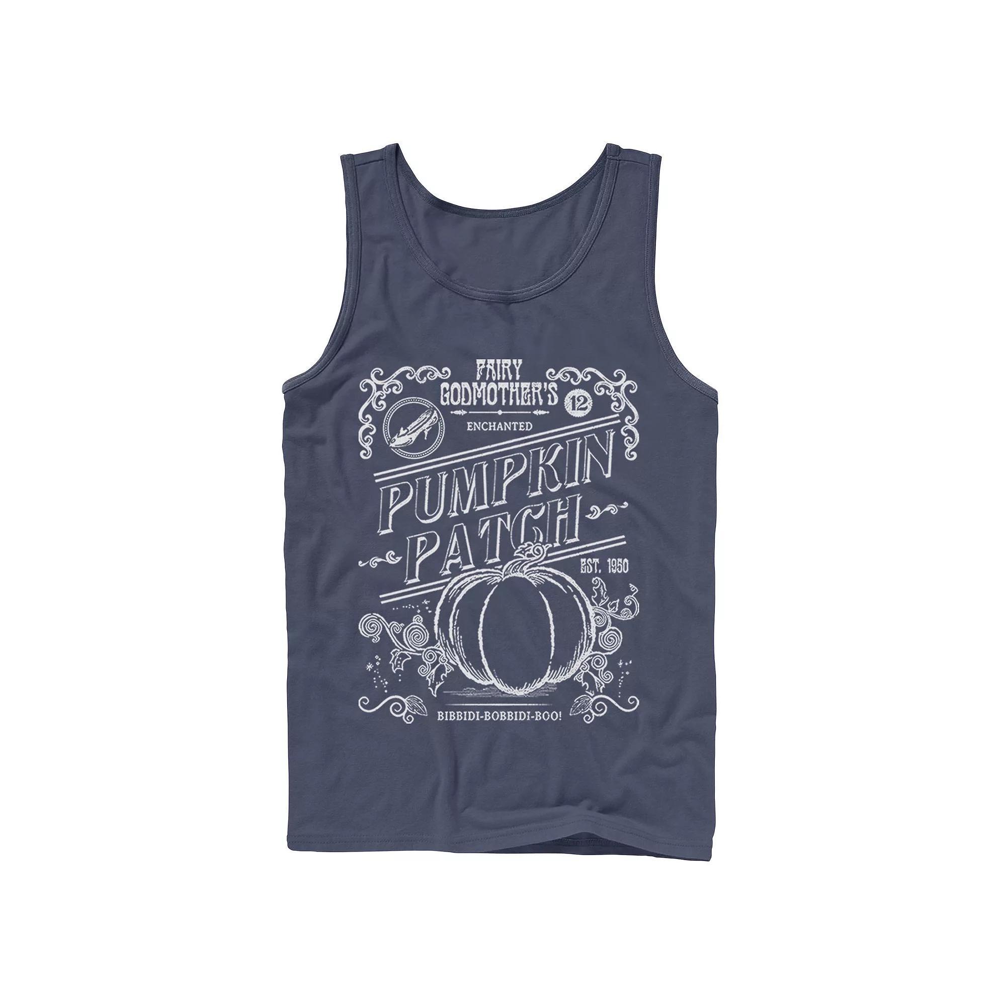 Men's Disney Cinderella Halloween Pumpkin Patch Tank Top, Size: Small, Blue Product Image