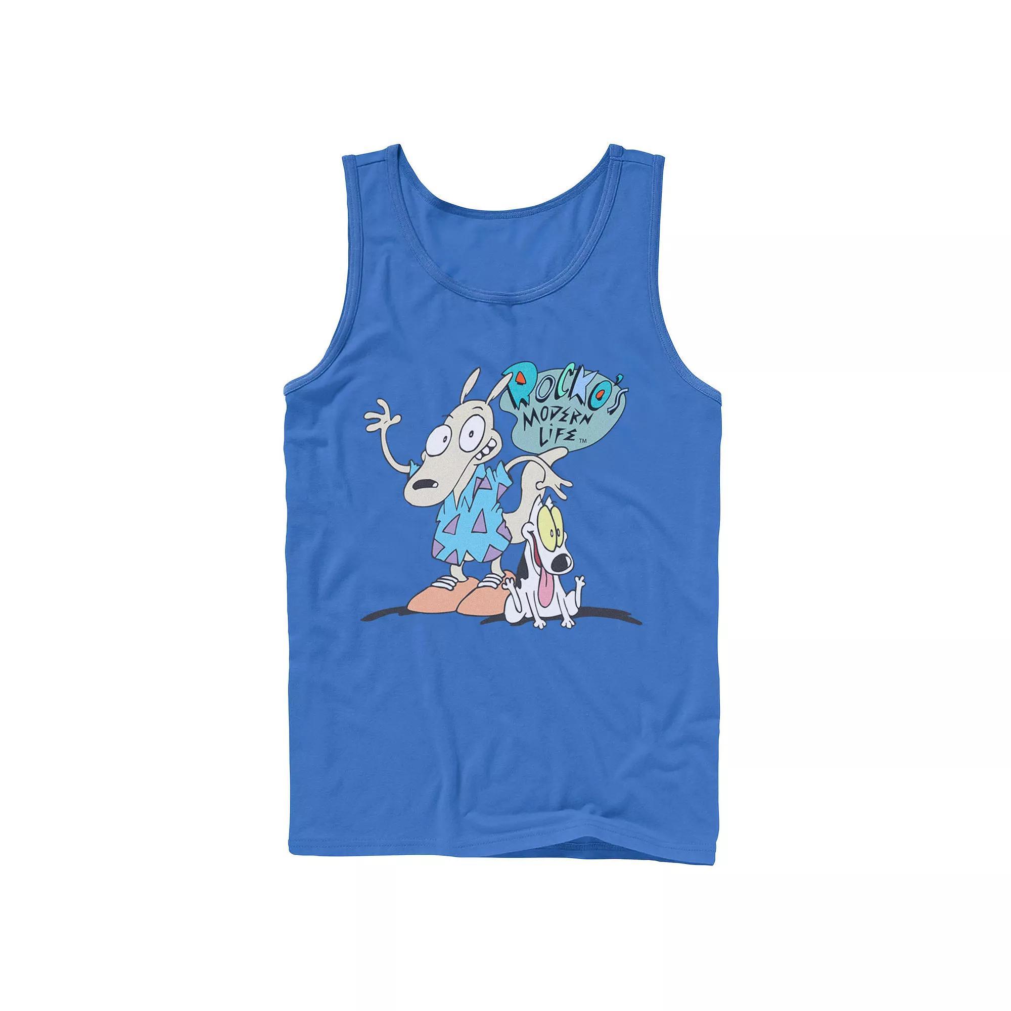 Men's Cartoon Network Adventure Time Finn & Jake Rainbow Banner Tank Top,  Product Image